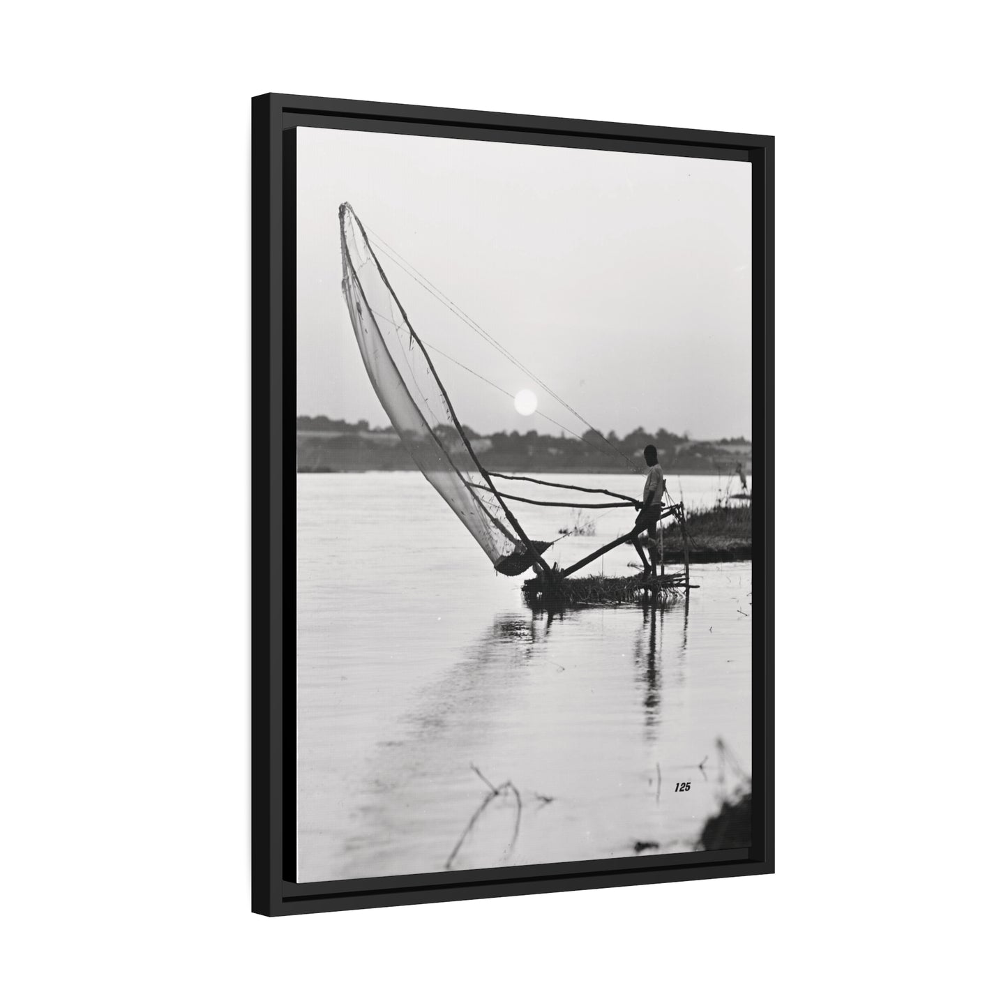 Fisherman Matte Canvas, Black Frame