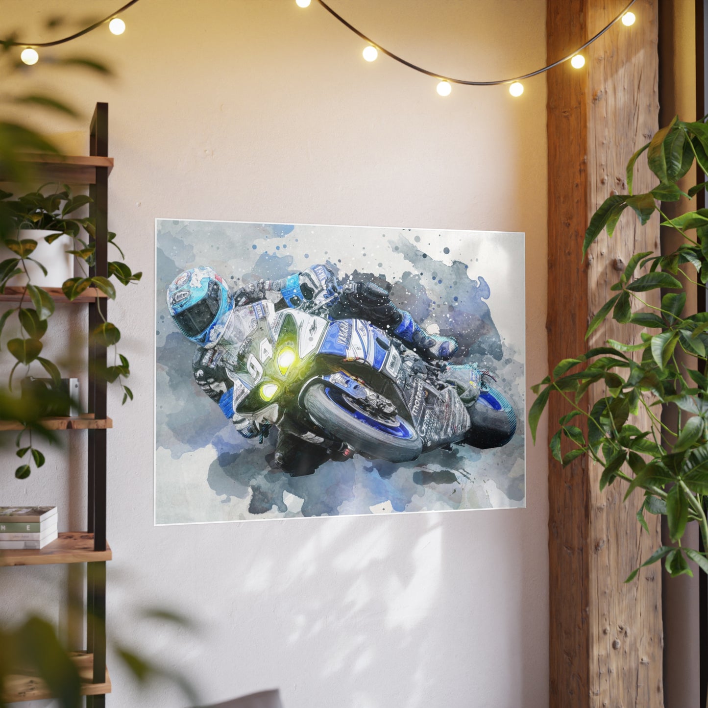Motorcycle Race Photo Art Paper Posters