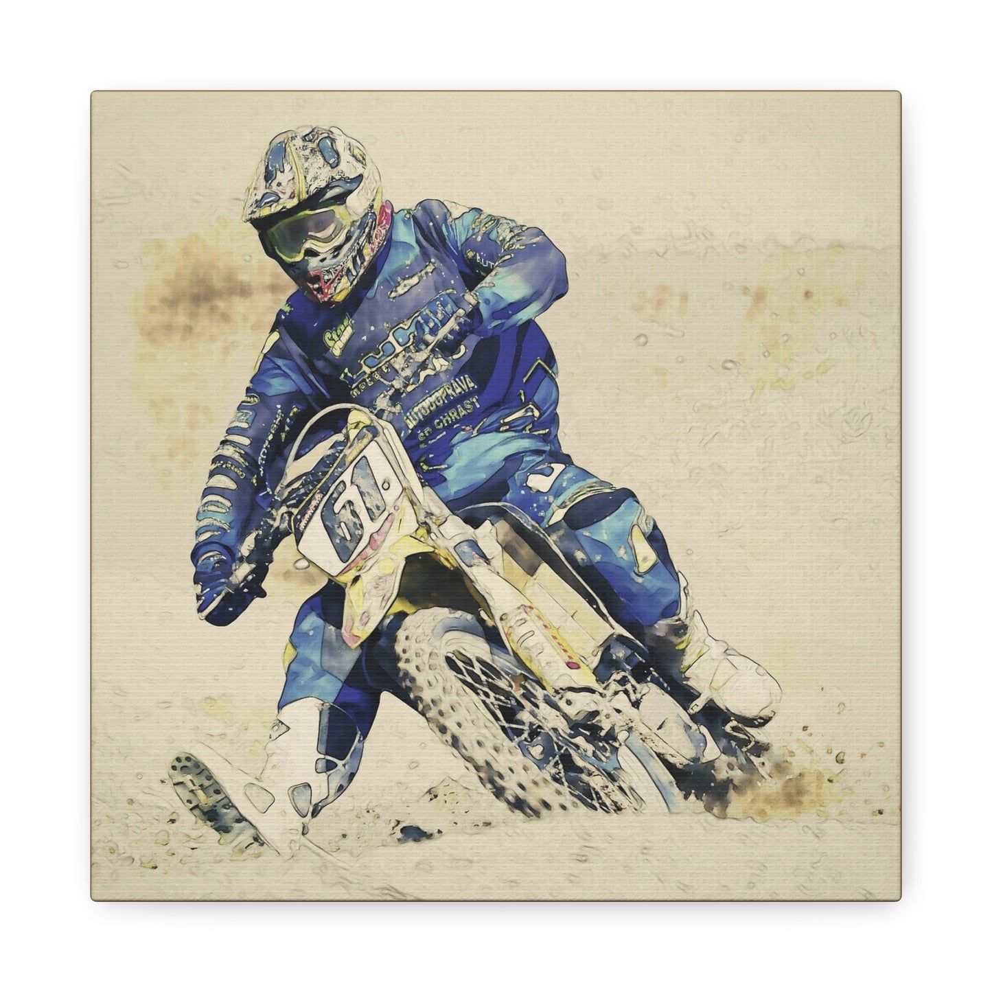 Motocross Matte Canvas, Stretched, 1.25"