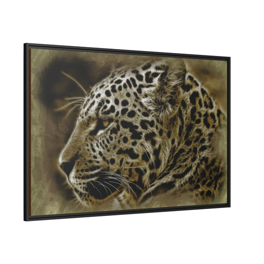 Jaguar Matte Canvas, Black Frame