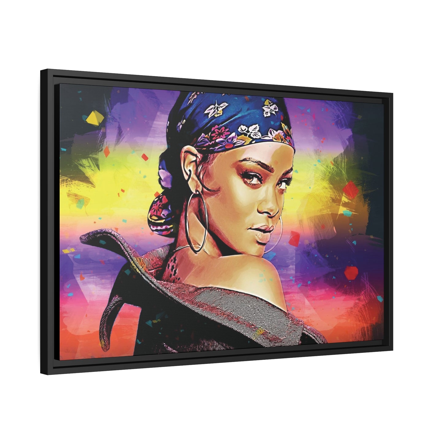 Woman Matte Canvas, Black Frame
