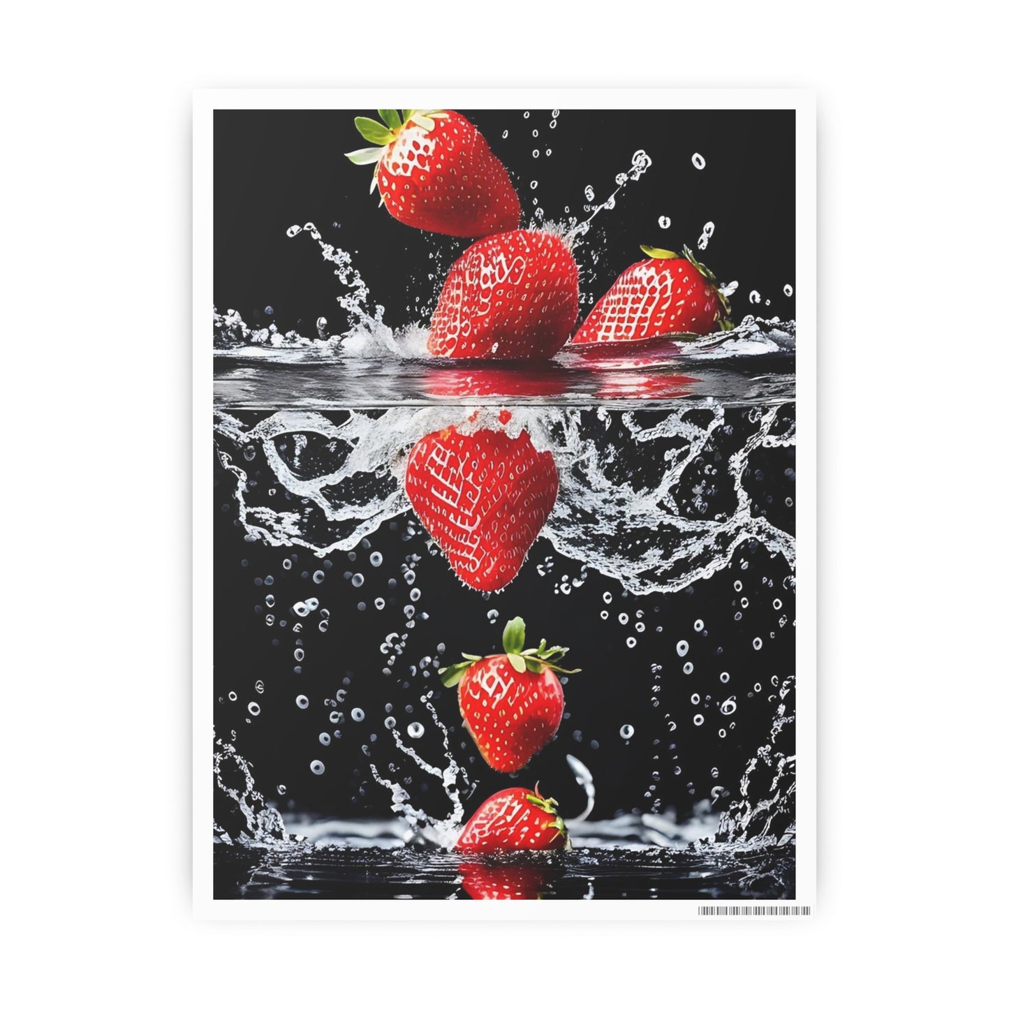 Strawberries AI Gen Photo Art Paper Posters