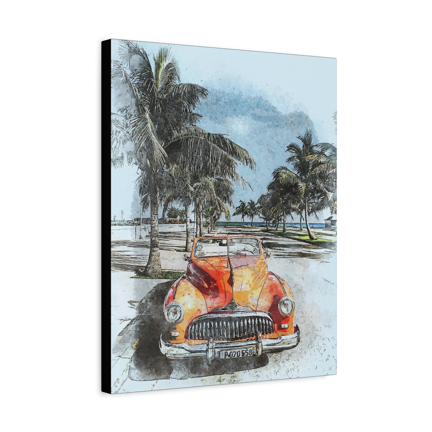 Car Matte Canvas, Stretched, 1.25"