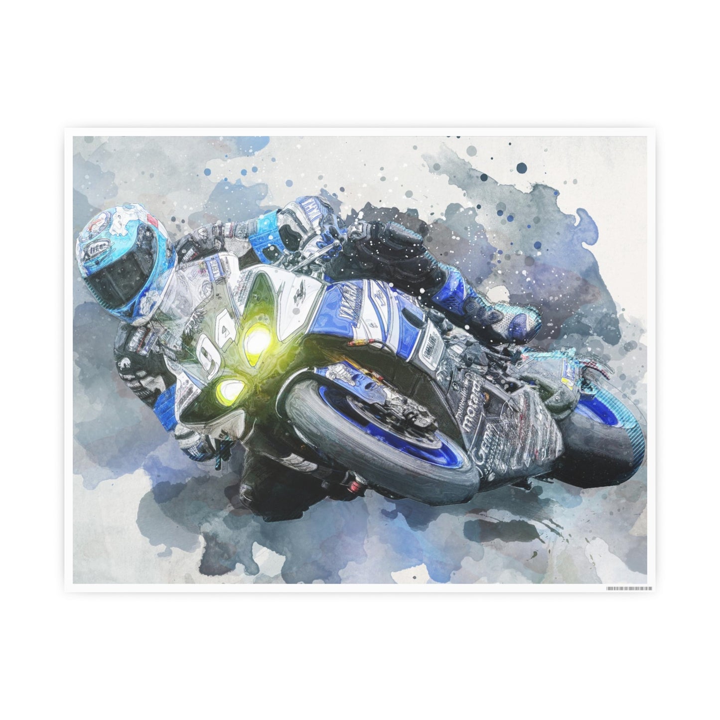 Motorcycle Race Photo Art Paper Posters