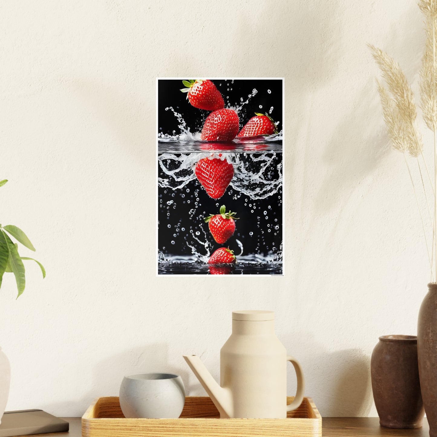 Strawberries AI Gen Photo Art Paper Posters