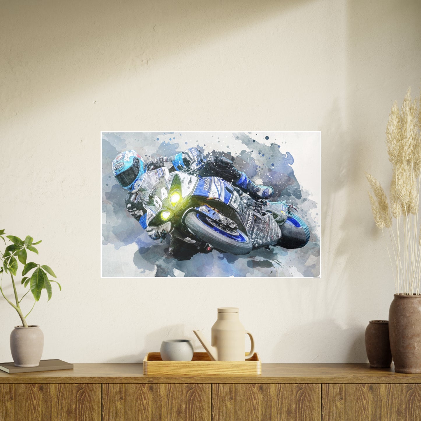 Motorcycle Race Photo Art Paper Posters