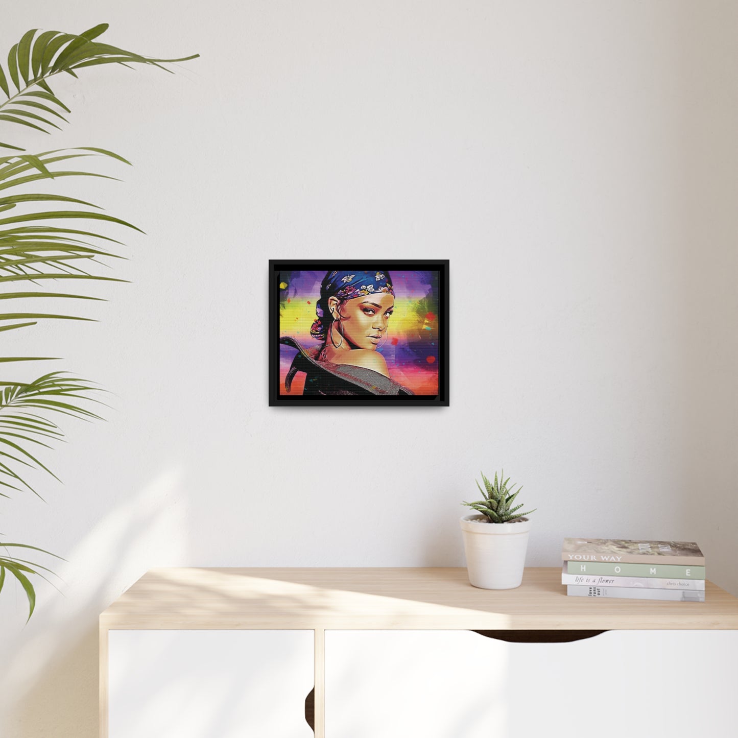 Woman Matte Canvas, Black Frame