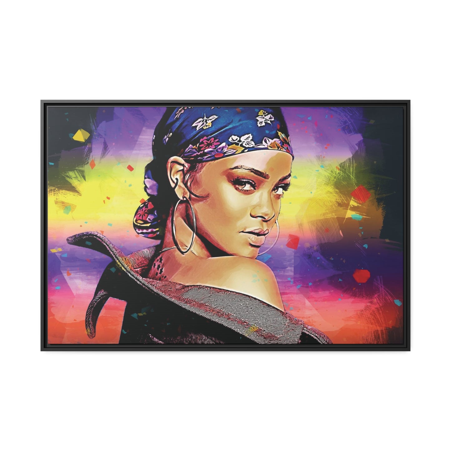 Woman Matte Canvas, Black Frame
