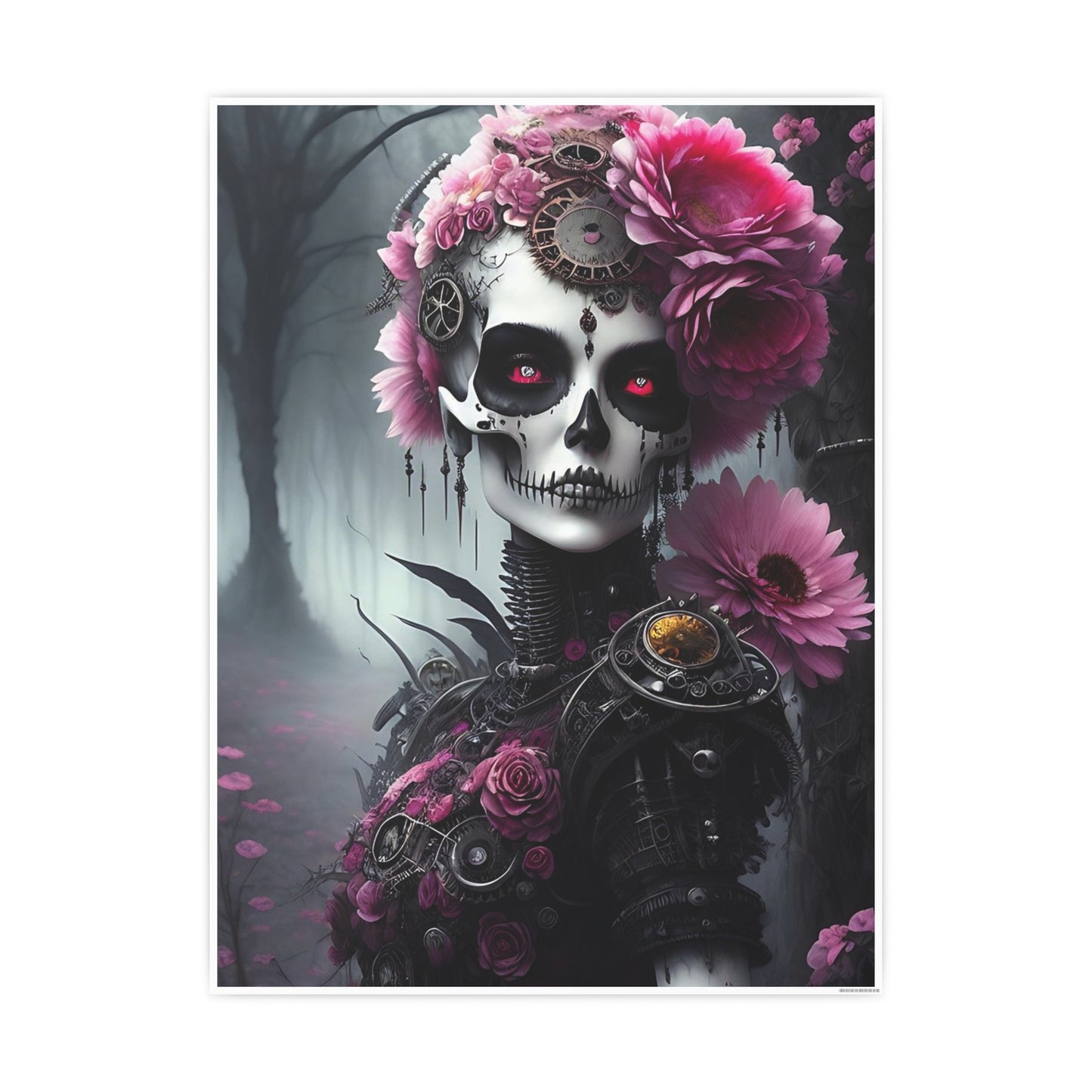 Skull AI Gen Photo Art Paper Posters