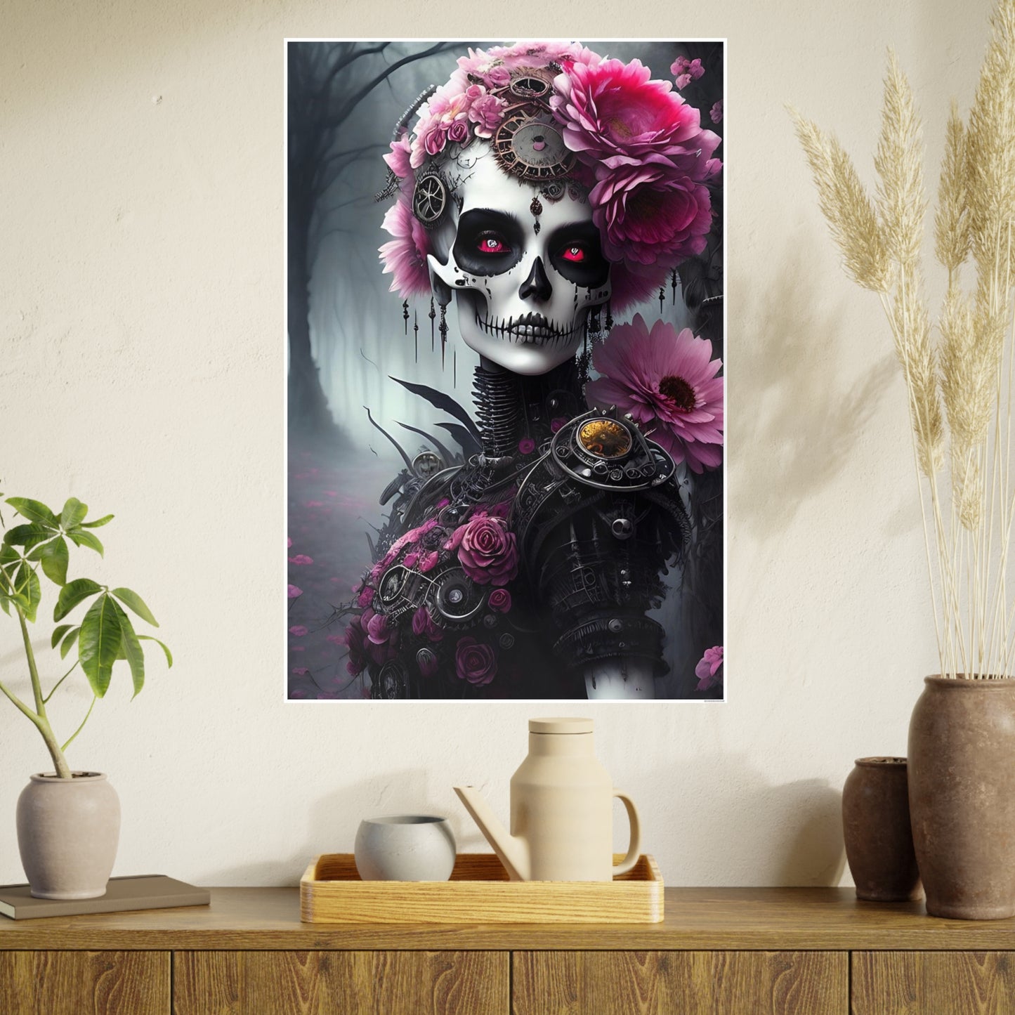 Skull AI Gen Photo Art Paper Posters