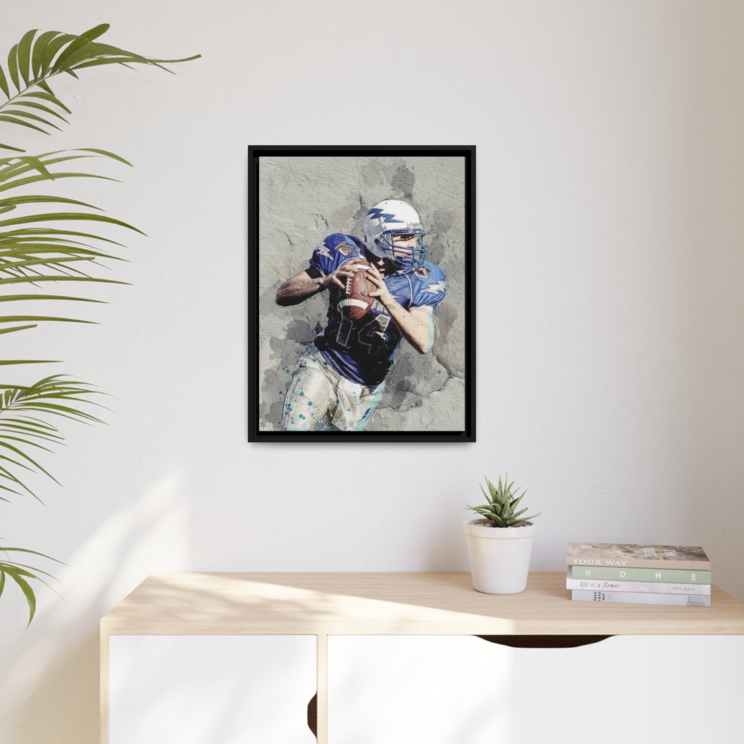 Quarterback Matte Canvas, Black Frame