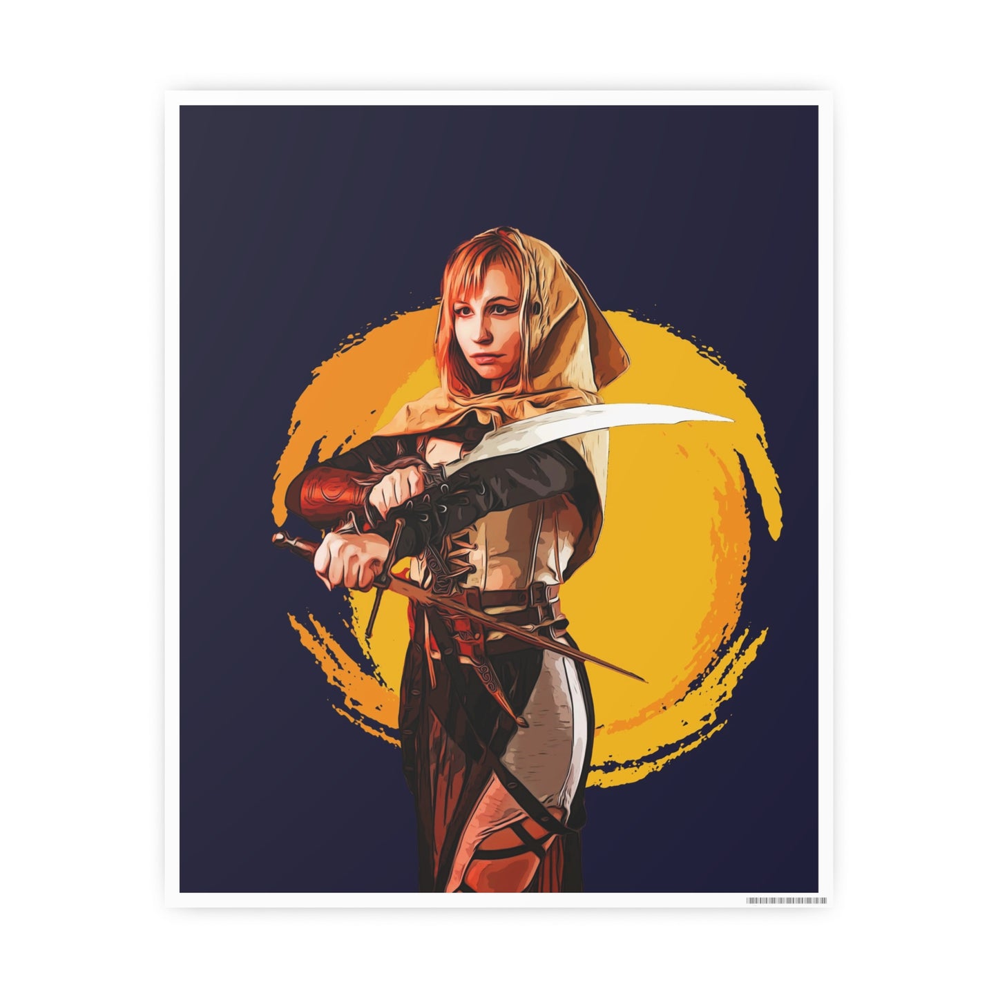 Cosplay Woman Warrior Photo Art Paper Posters