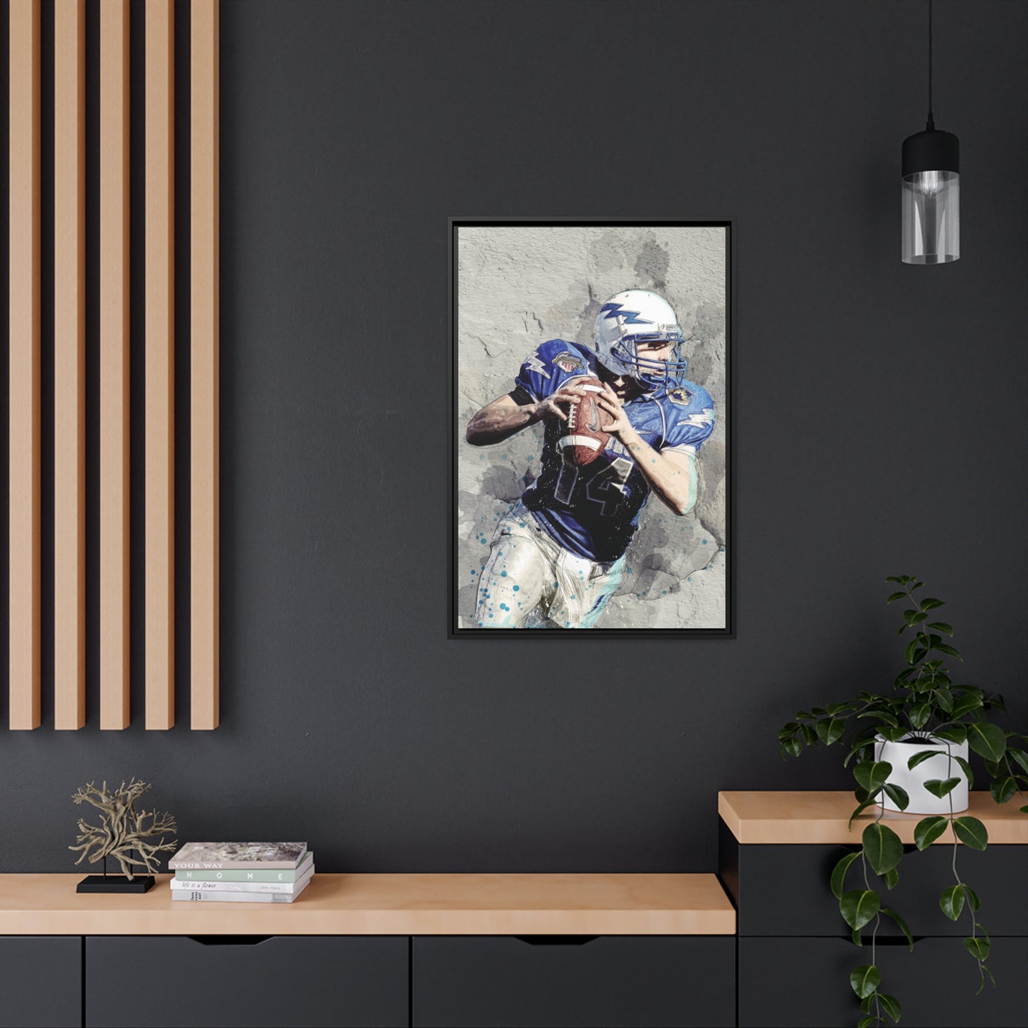 Quarterback Matte Canvas, Black Frame