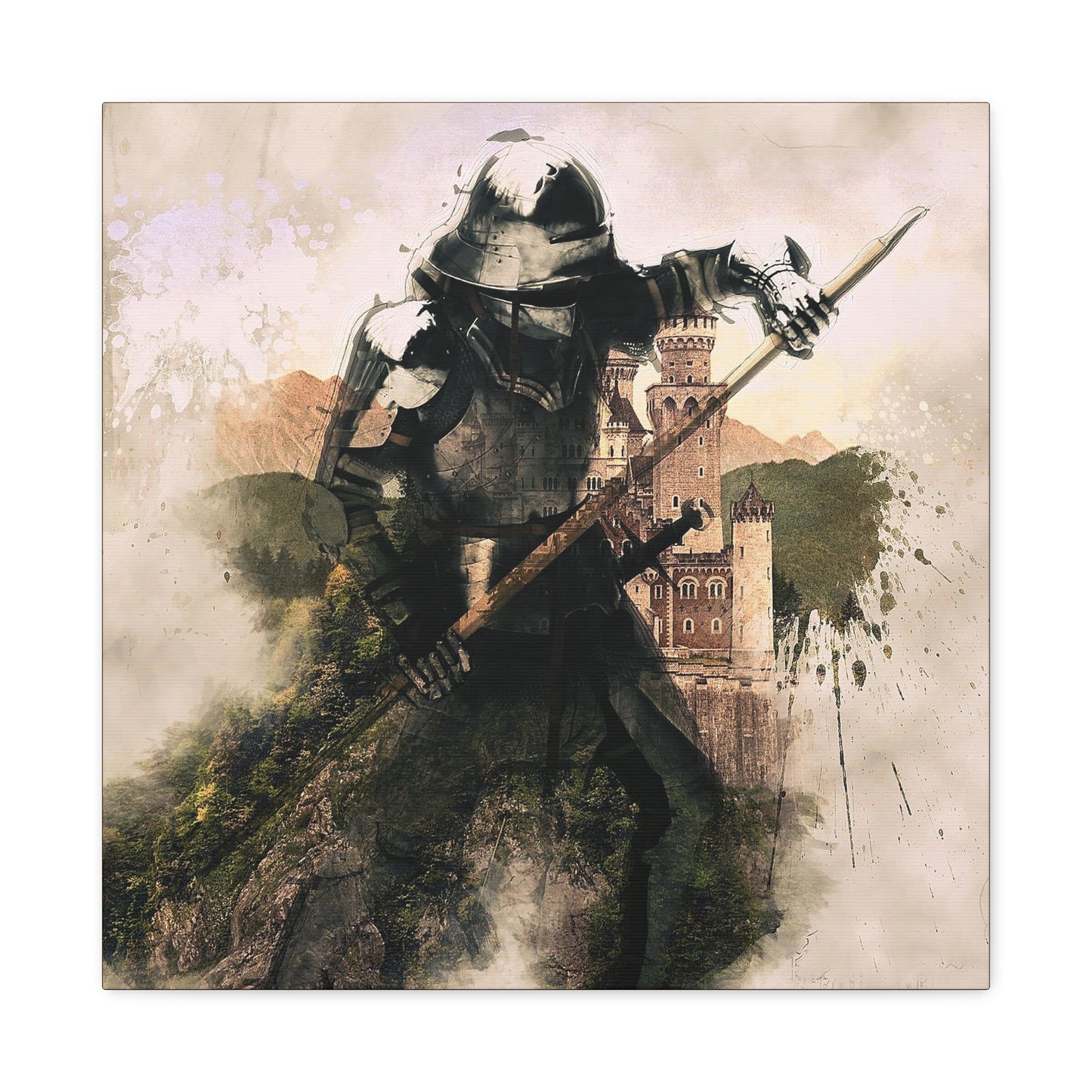 Medieval Knight Matte Canvas, Stretched, 1.25"