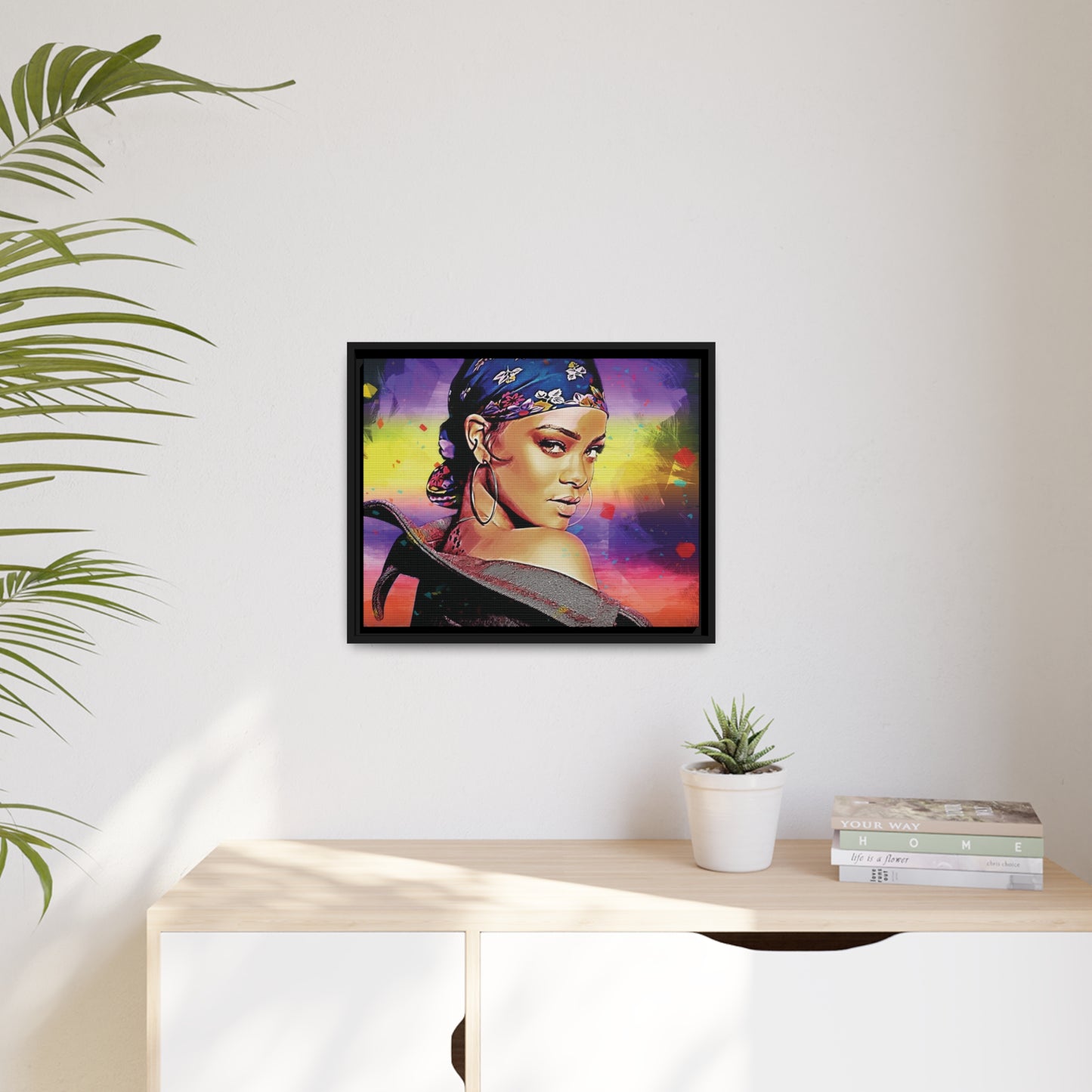 Woman Matte Canvas, Black Frame