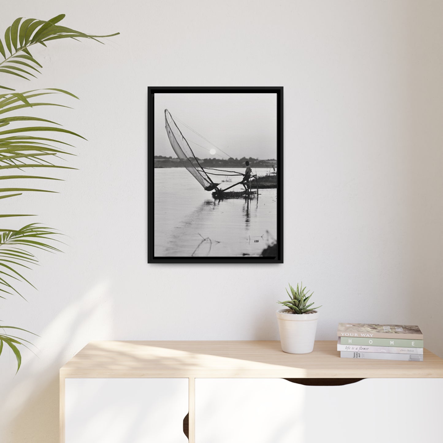 Fisherman Matte Canvas, Black Frame