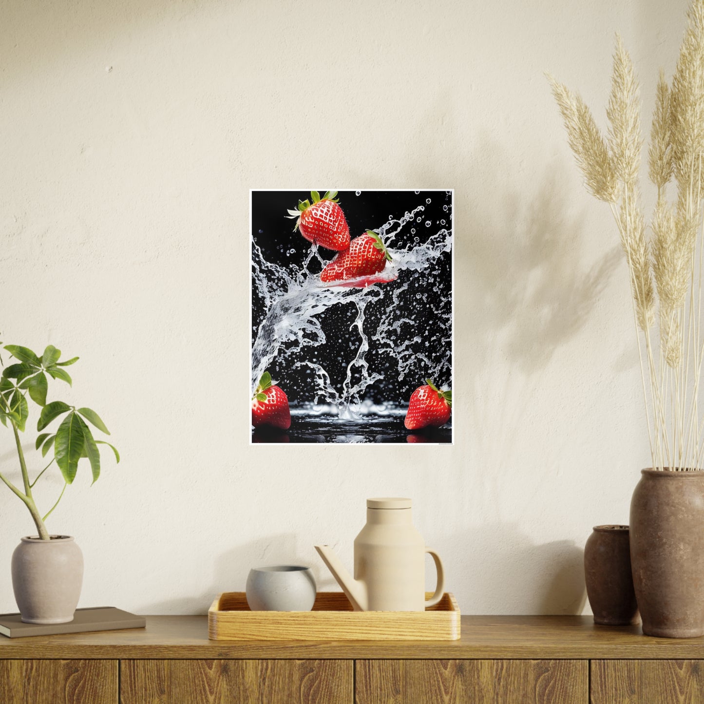 Strawberry AI Gen Photo Art Paper Posters