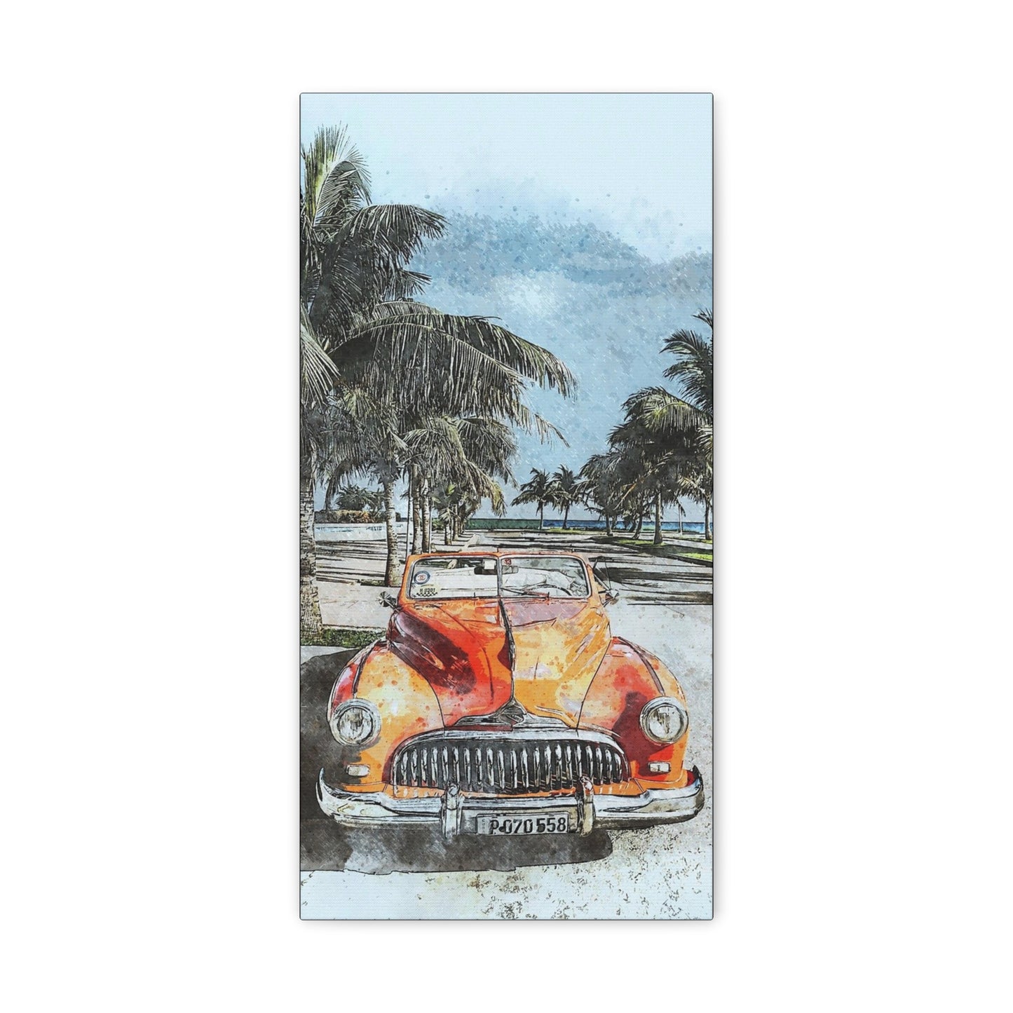 Car Matte Canvas, Stretched, 1.25"