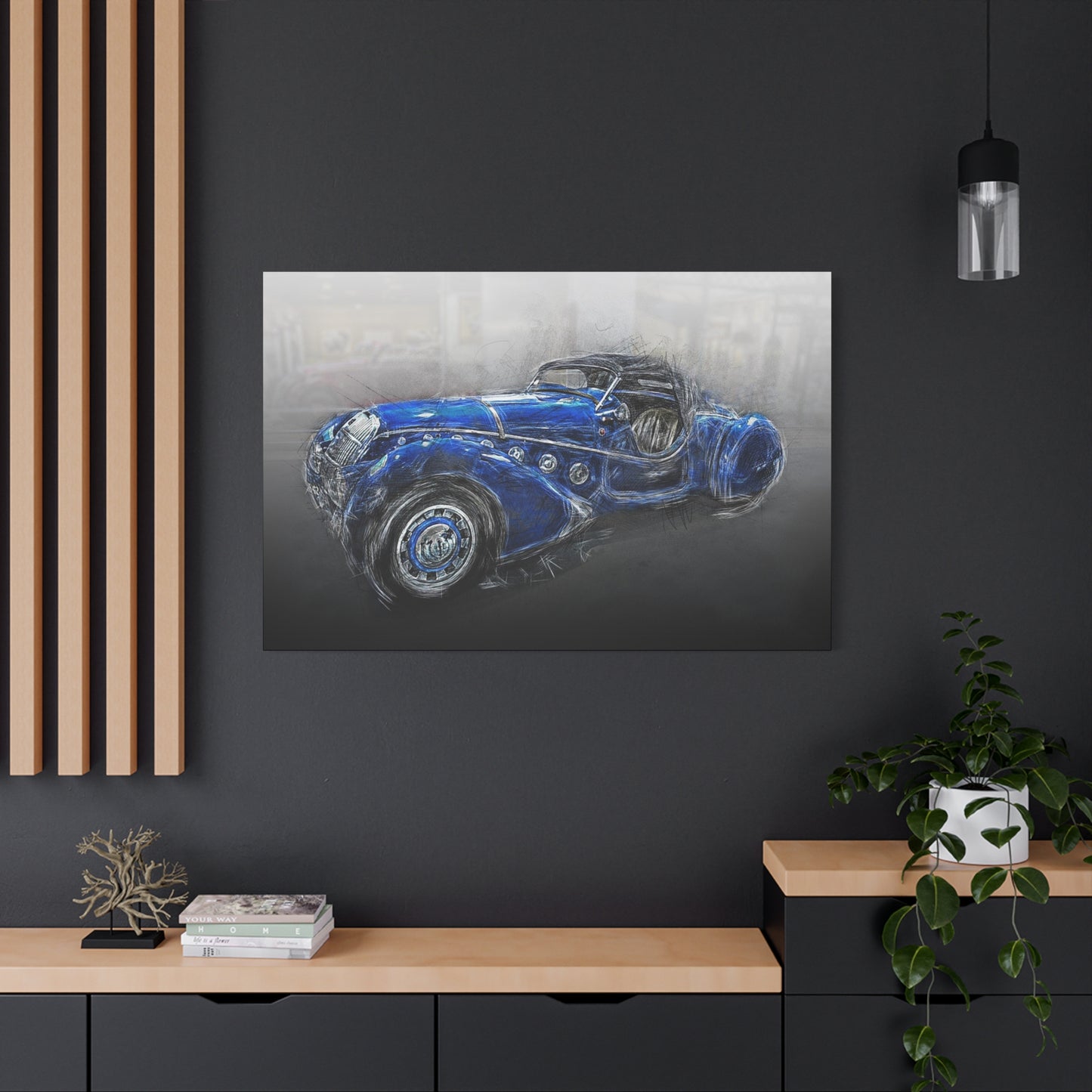 Car Matte Canvas, Stretched, 1.25"