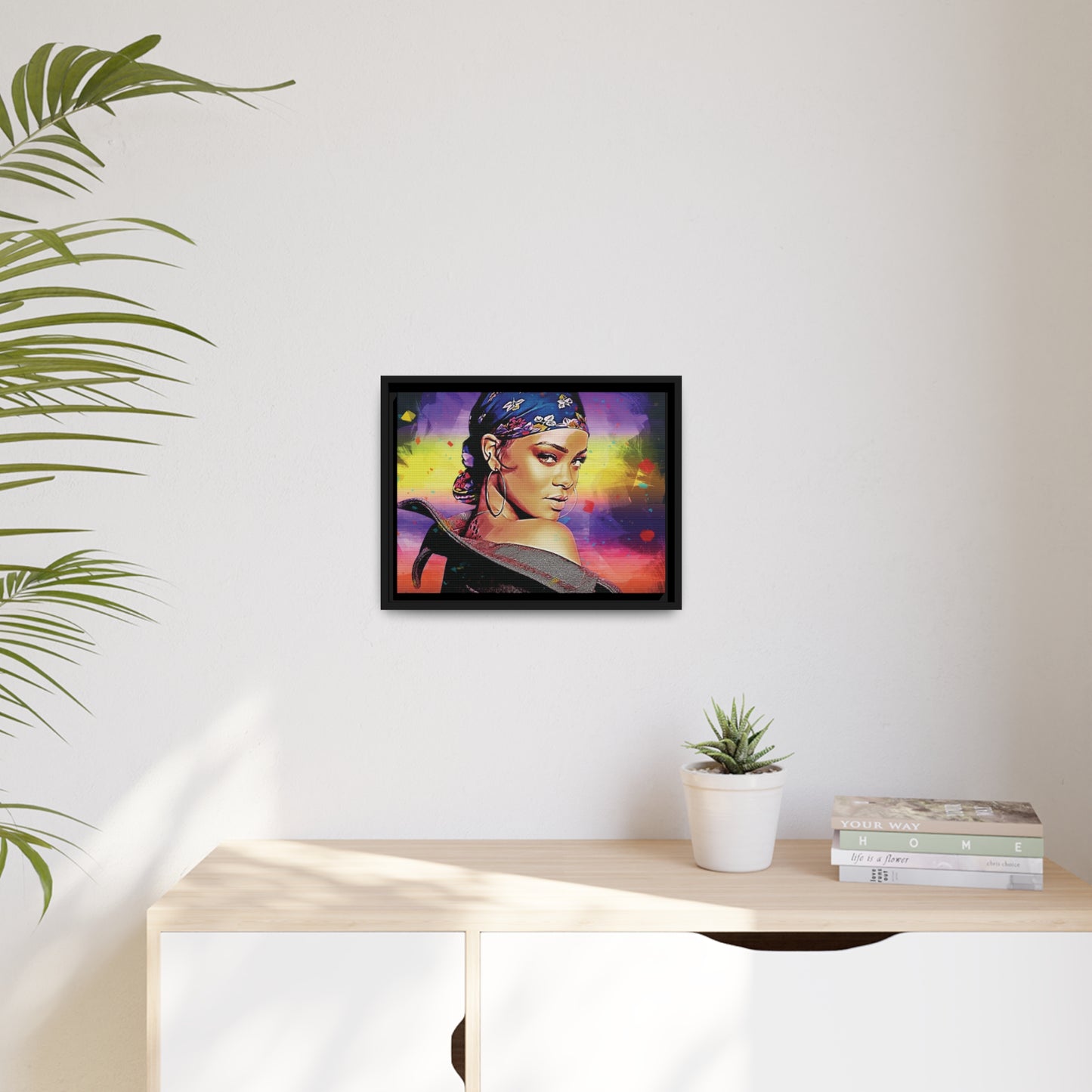 Woman Matte Canvas, Black Frame