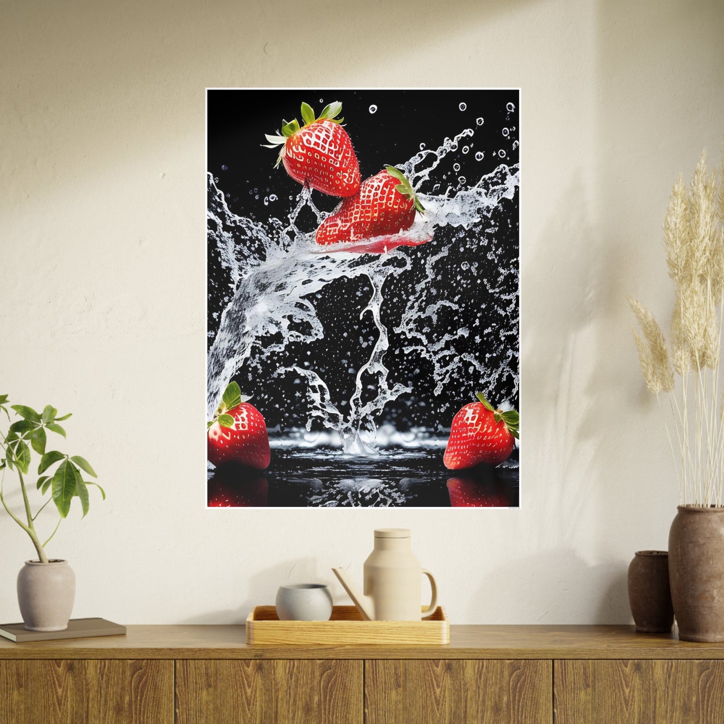Strawberry AI Gen Photo Art Paper Posters