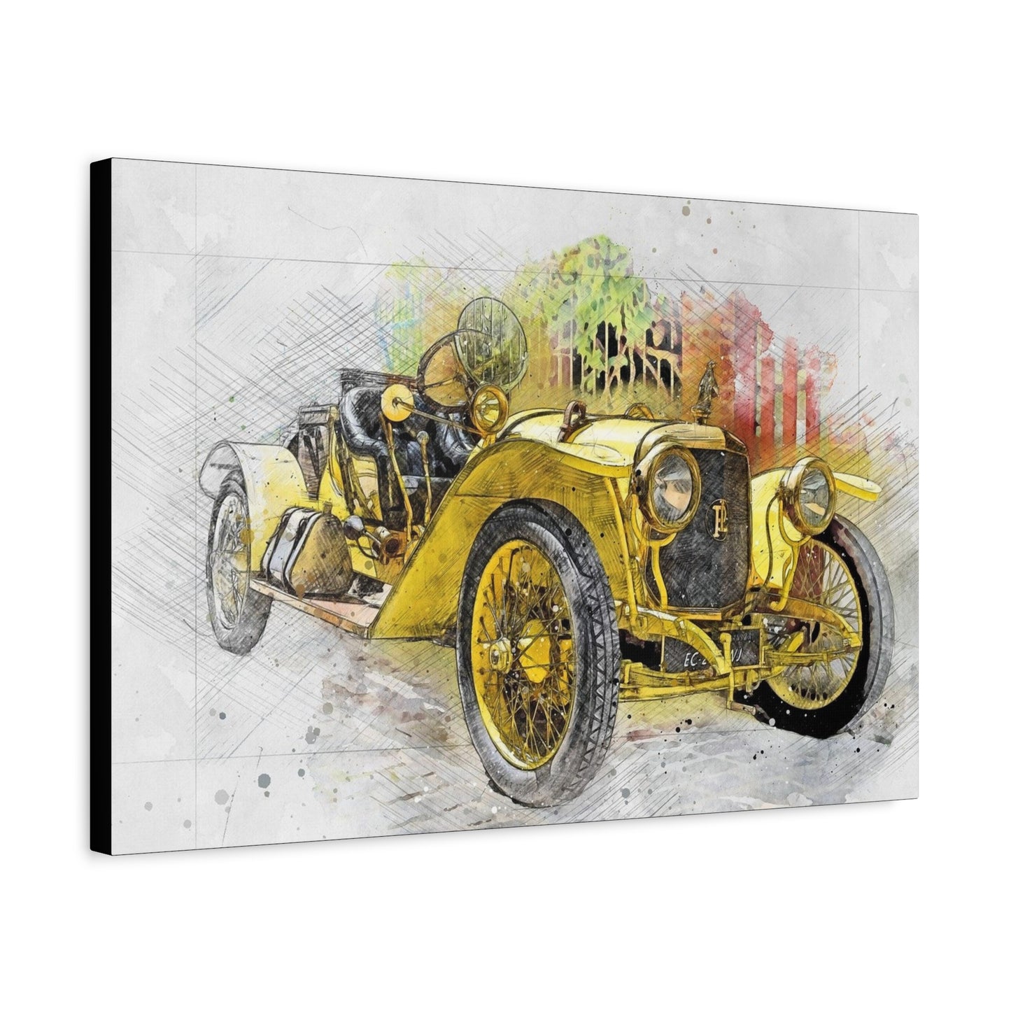 Car Matte Canvas, Stretched, 1.25"