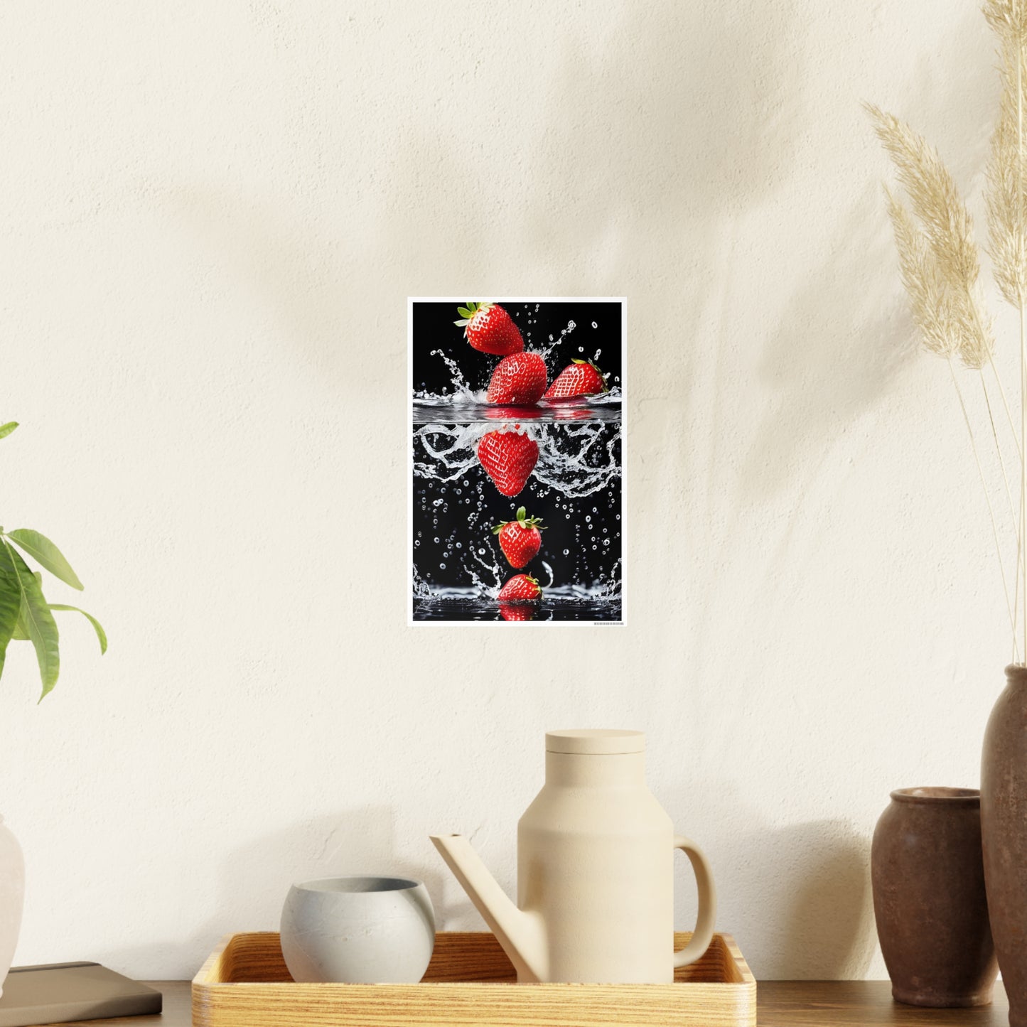 Strawberries AI Gen Photo Art Paper Posters