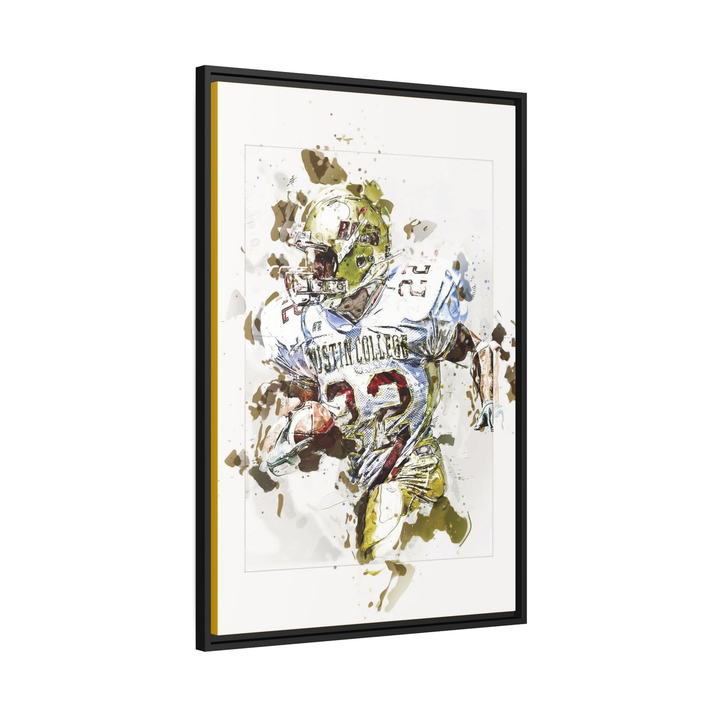 Football Matte Canvas, Black Frame