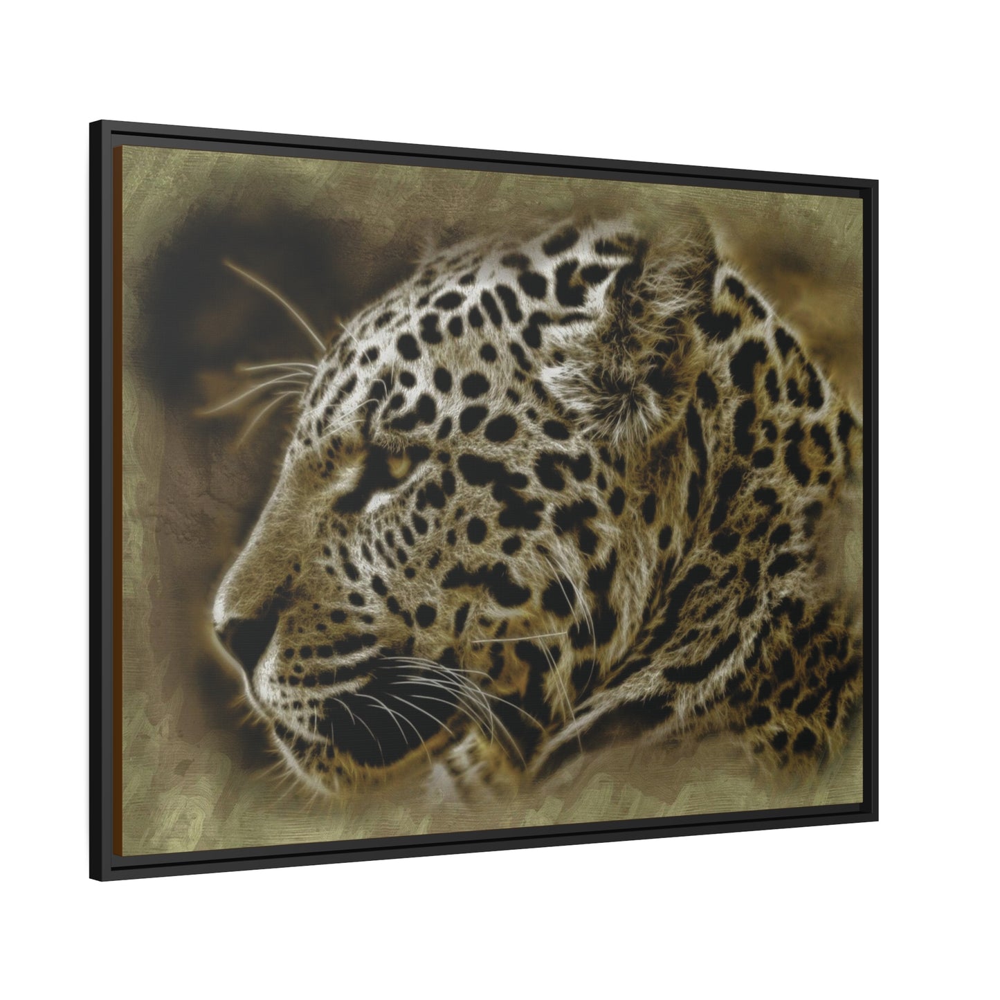 Jaguar Matte Canvas, Black Frame