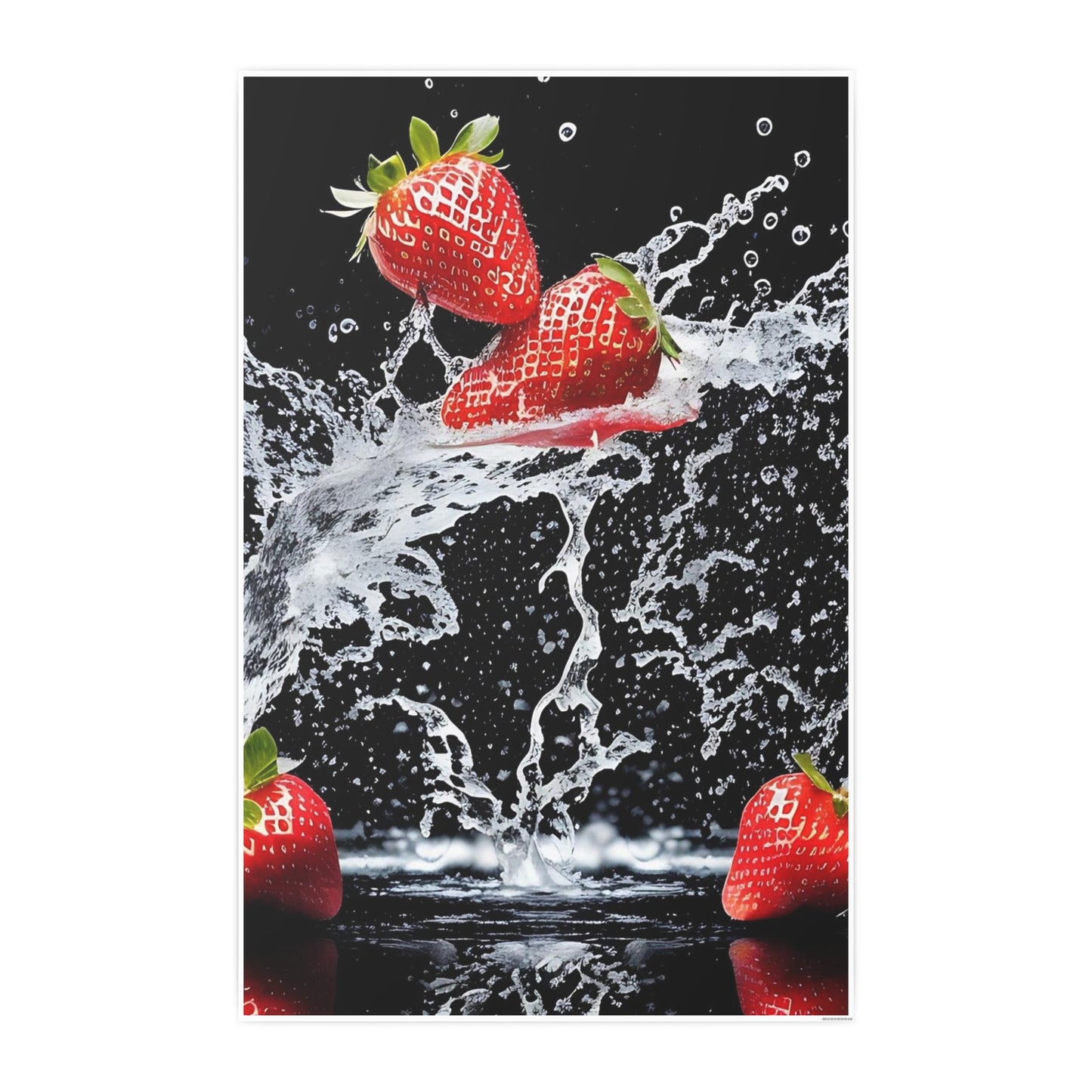 Strawberry AI Gen Photo Art Paper Posters