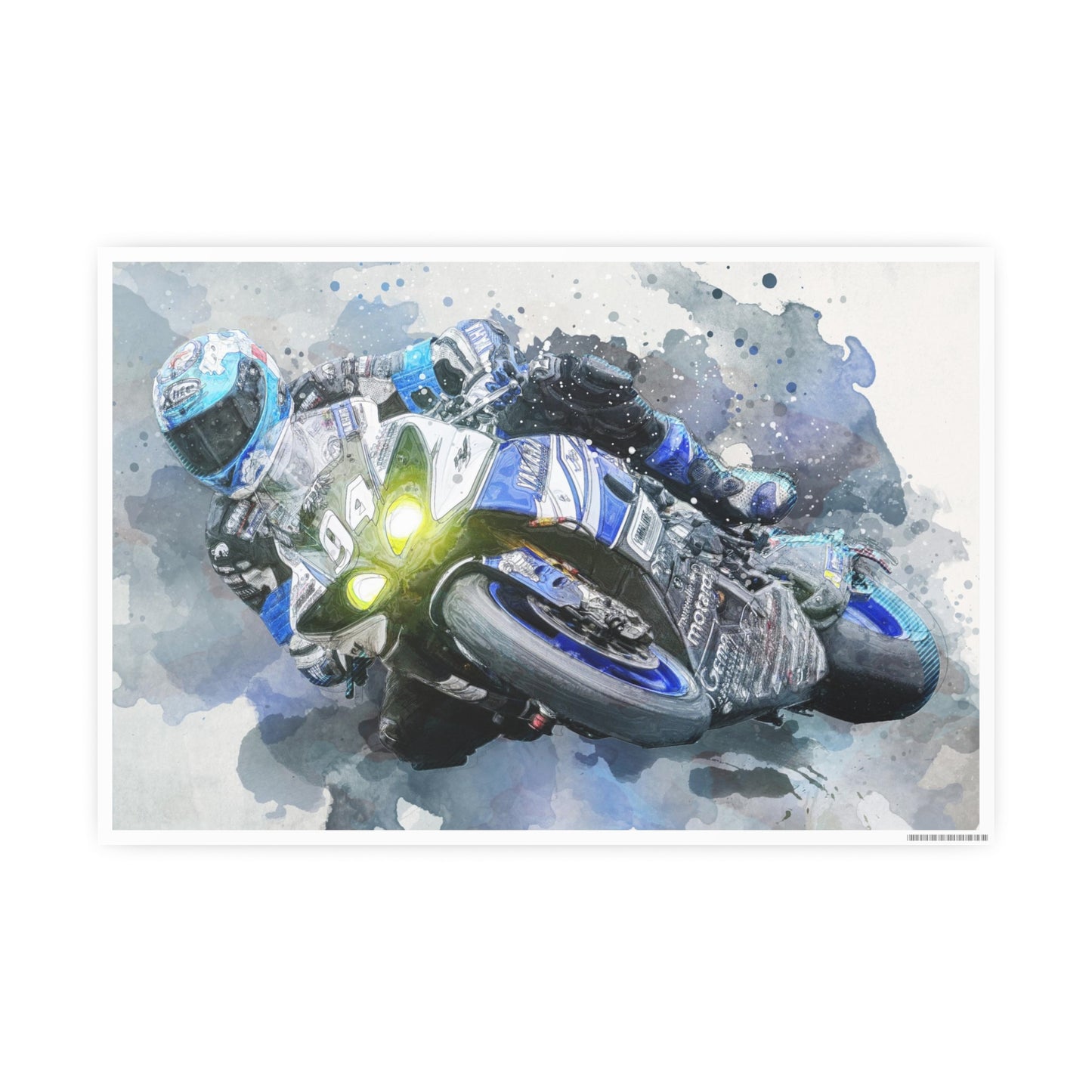 Motorcycle Race Photo Art Paper Posters