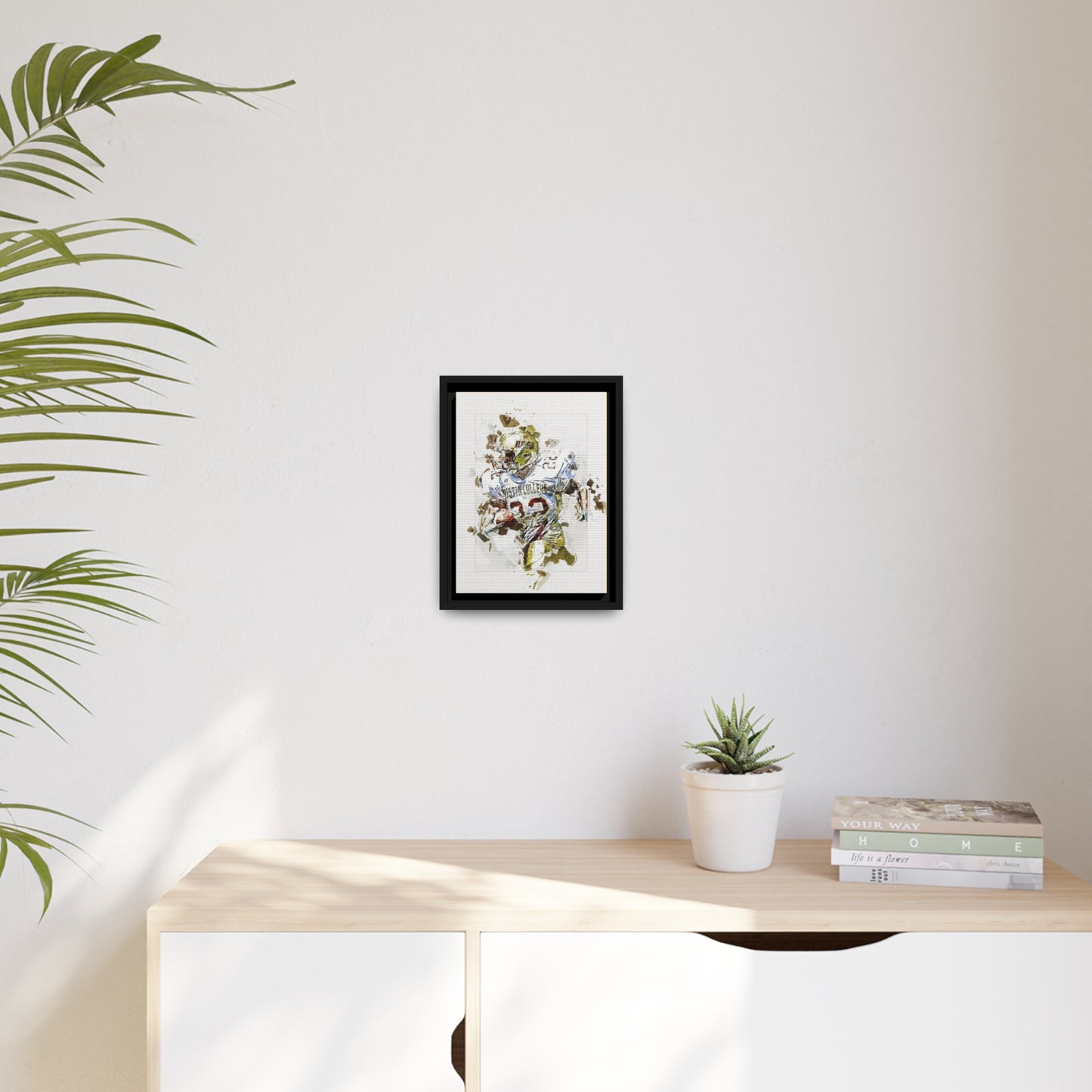 Football Matte Canvas, Black Frame