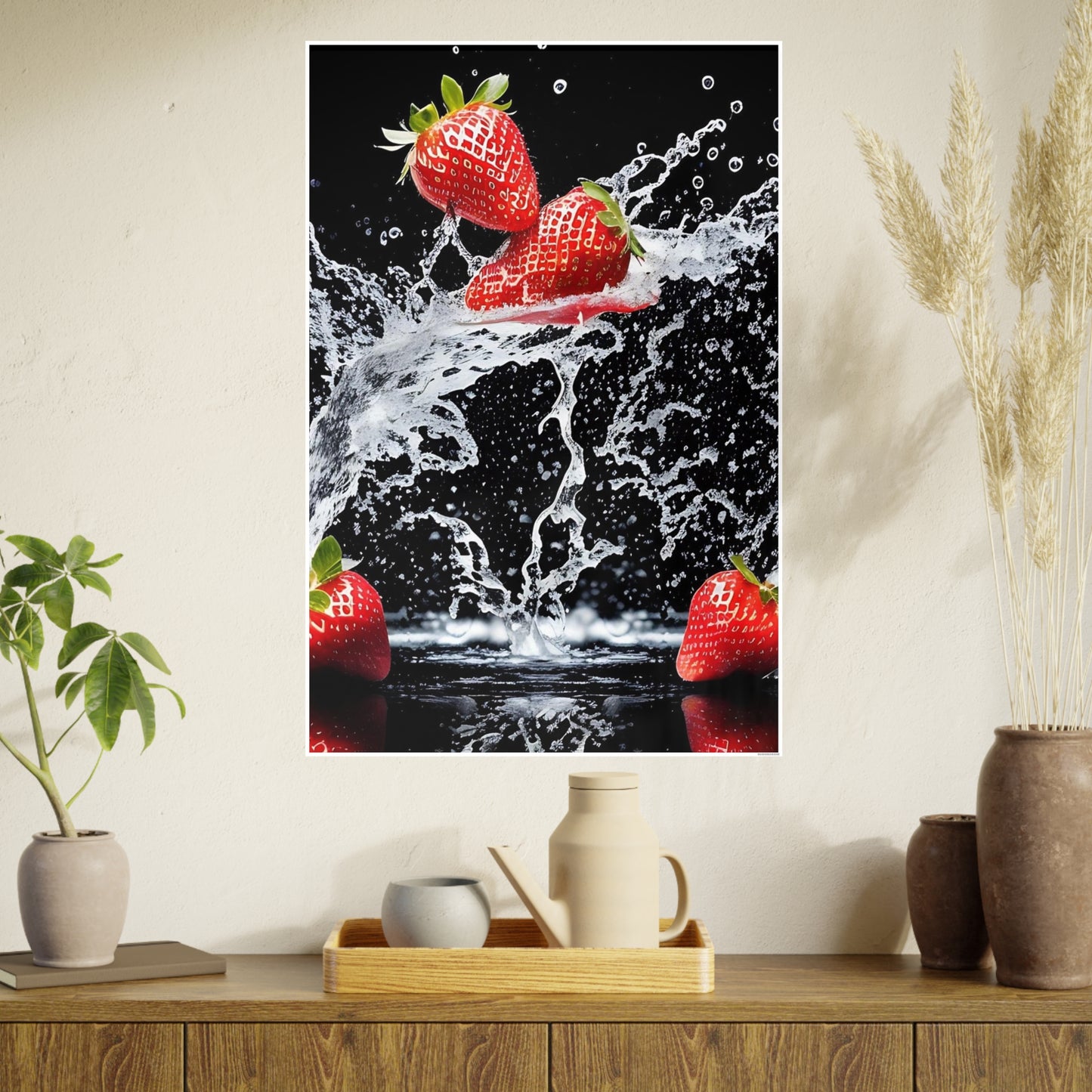 Strawberry AI Gen Photo Art Paper Posters