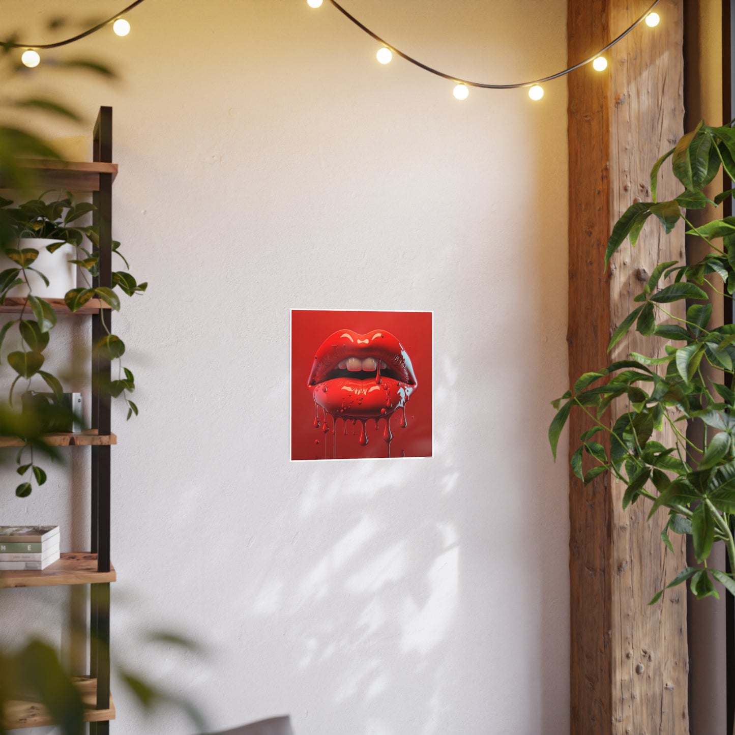 Bloody Lips Photo Art Paper Posters