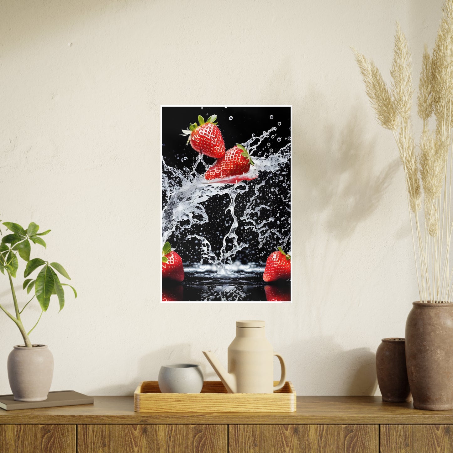 Strawberry AI Gen Photo Art Paper Posters