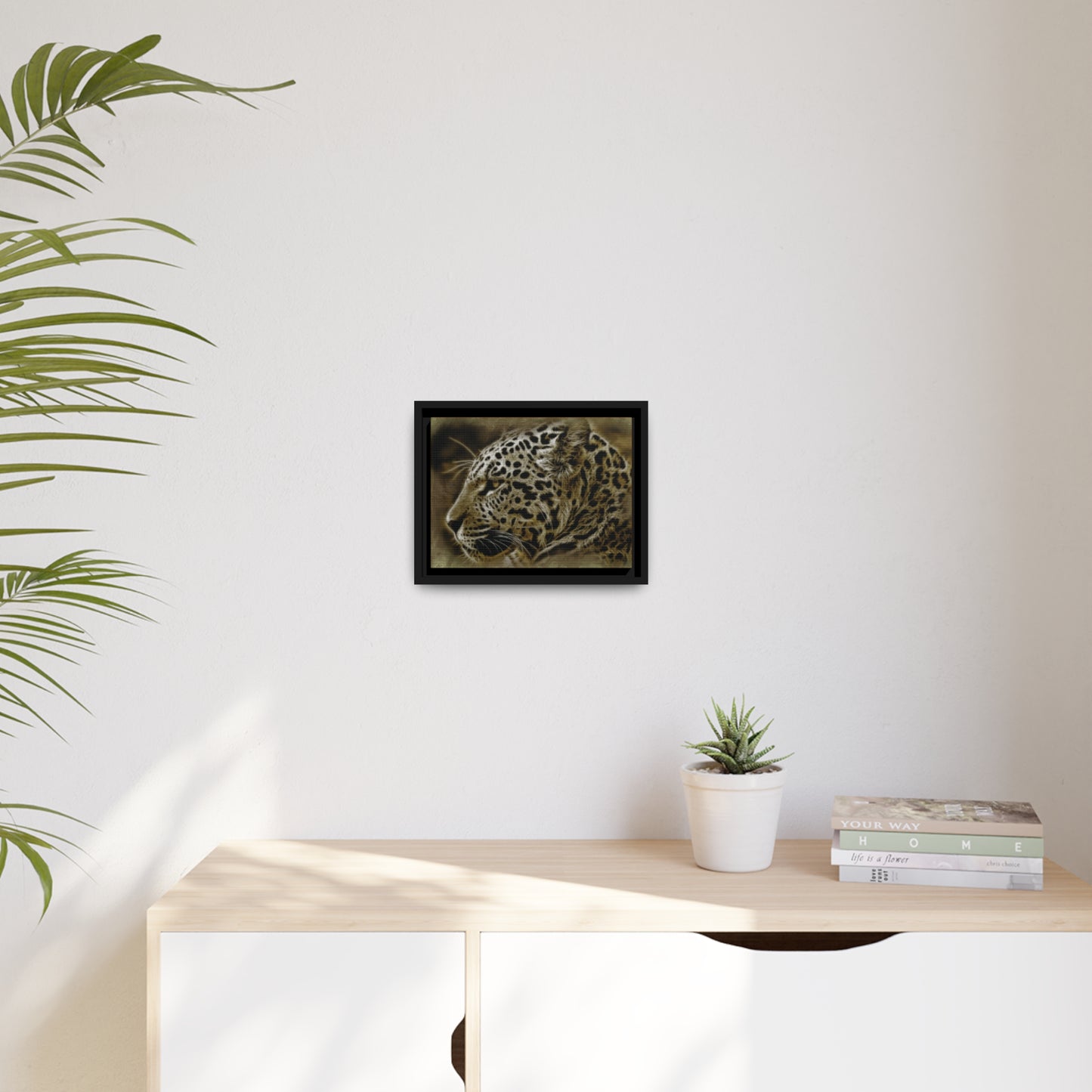 Jaguar Matte Canvas, Black Frame