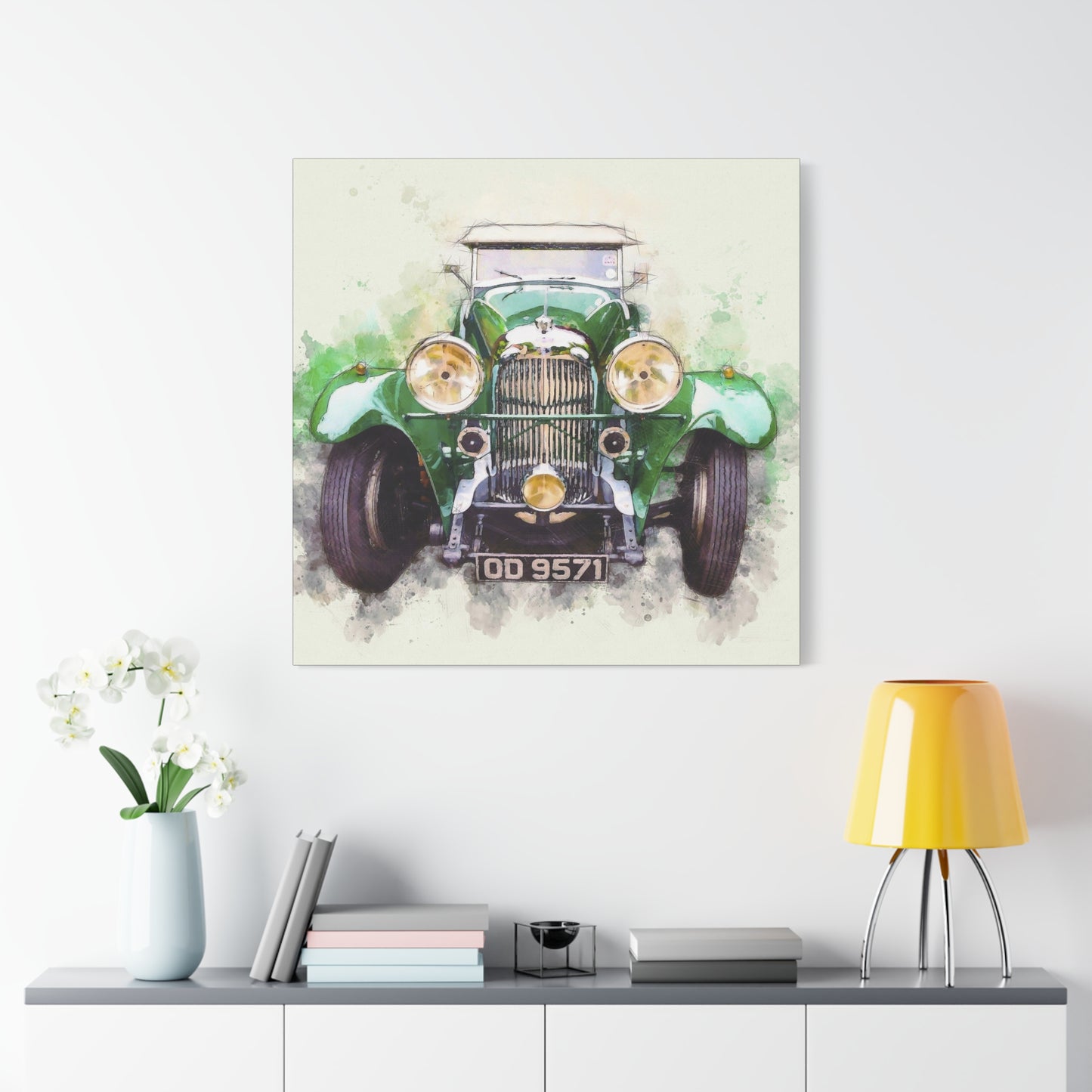 Car Matte Canvas, Stretched, 1.25"