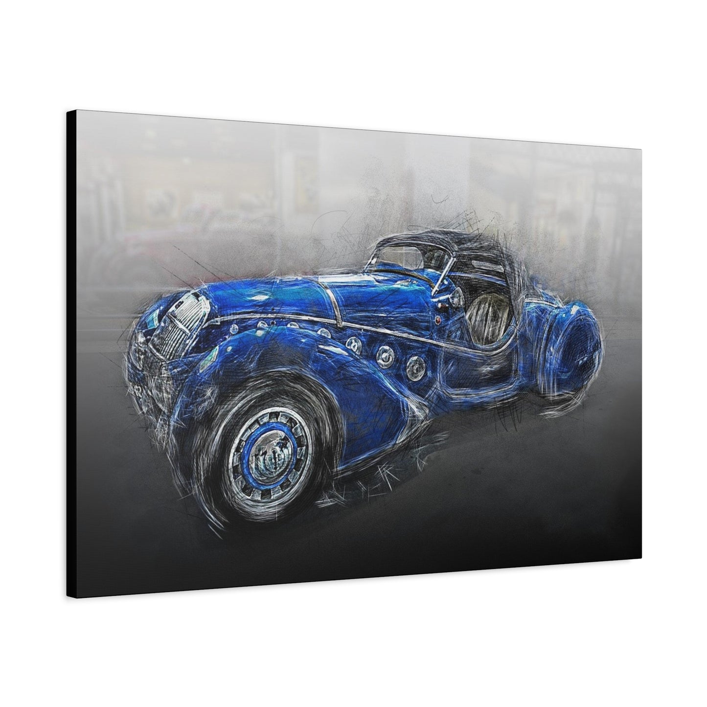 Car Matte Canvas, Stretched, 1.25"