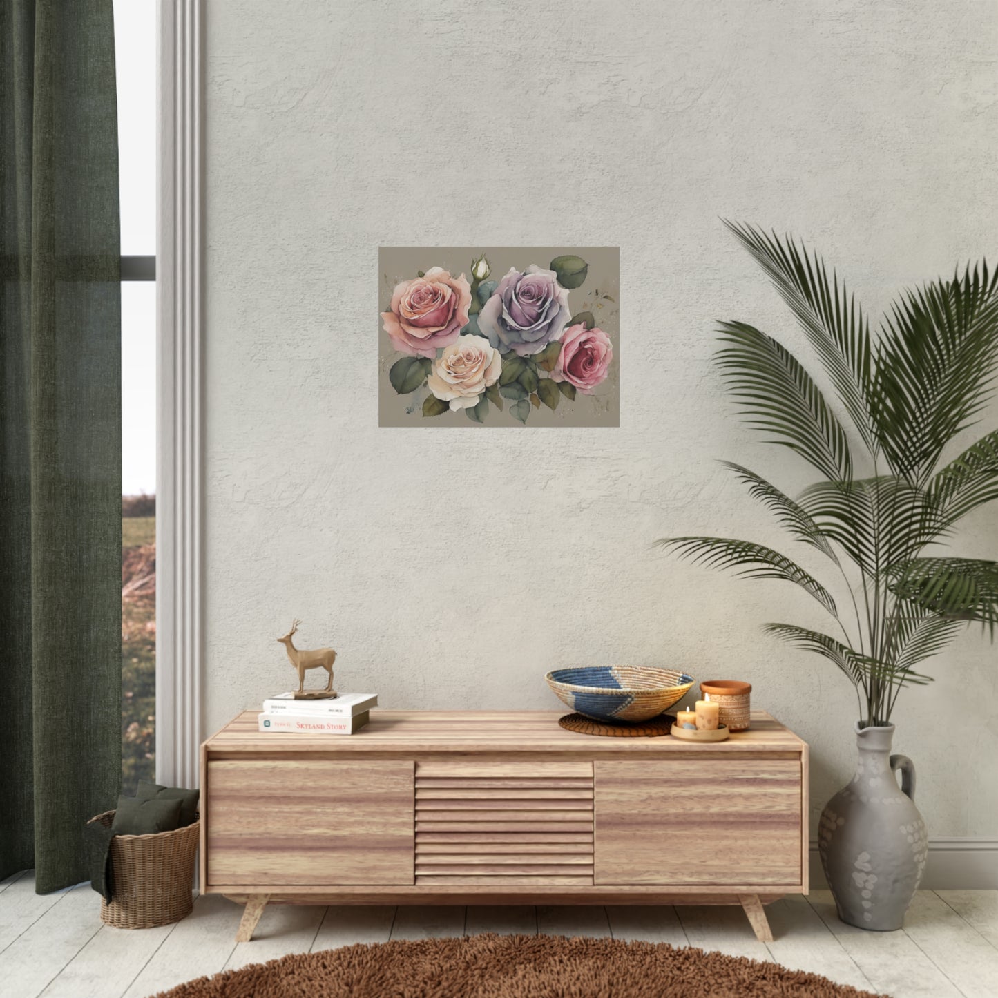 Roses AI Gen Rolled Posters