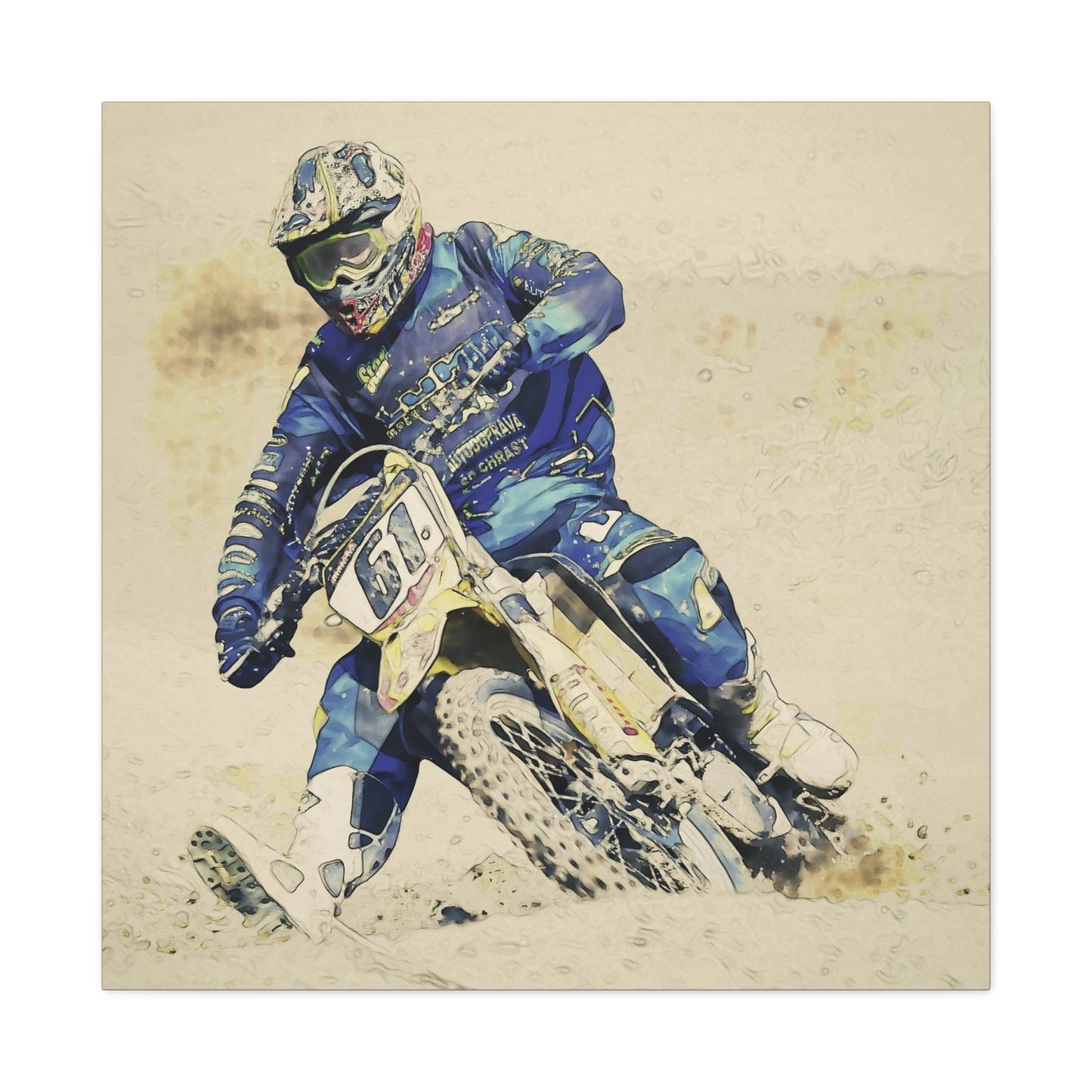 Motocross Matte Canvas, Stretched, 1.25"
