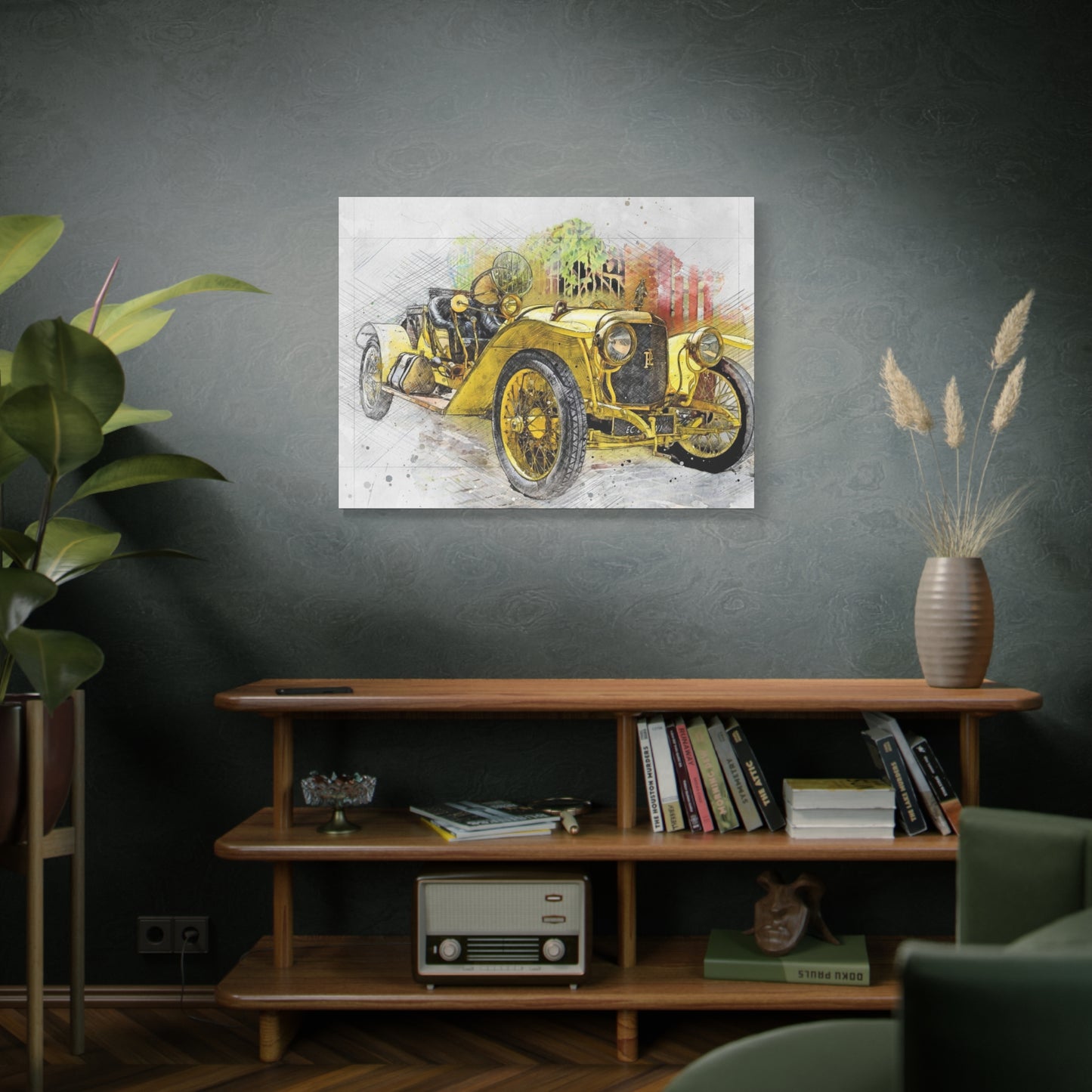 Car Matte Canvas, Stretched, 1.25"