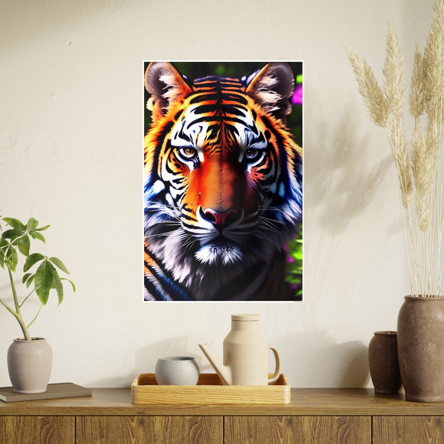 Tiger AI Gen Photo Art Paper Posters