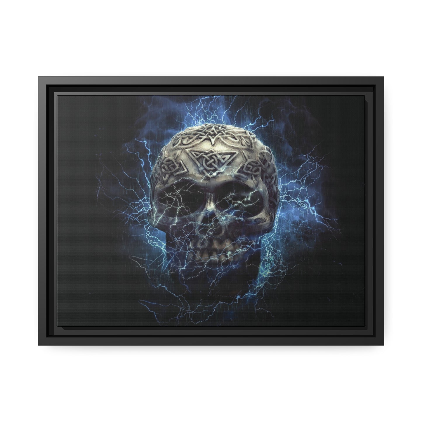 Skull Matte Canvas, Black Frame
