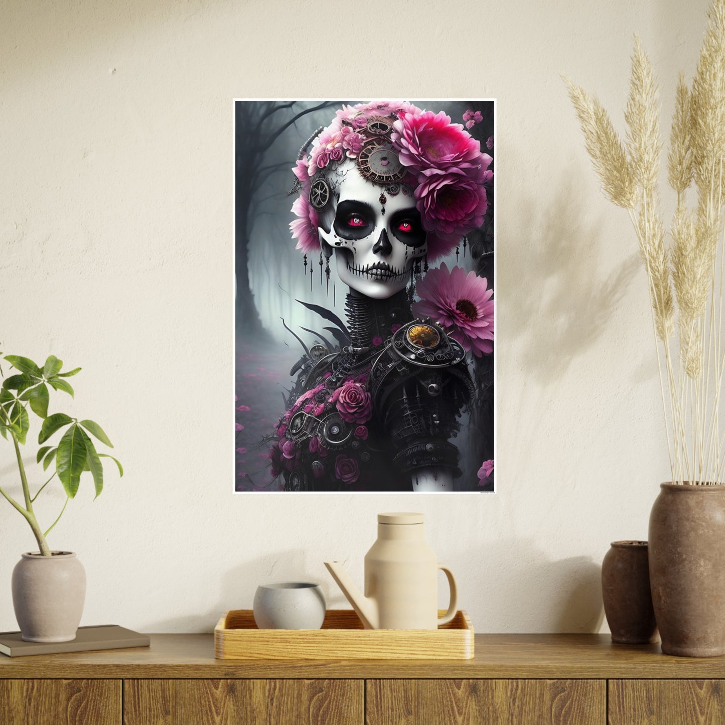 Skull AI Gen Photo Art Paper Posters