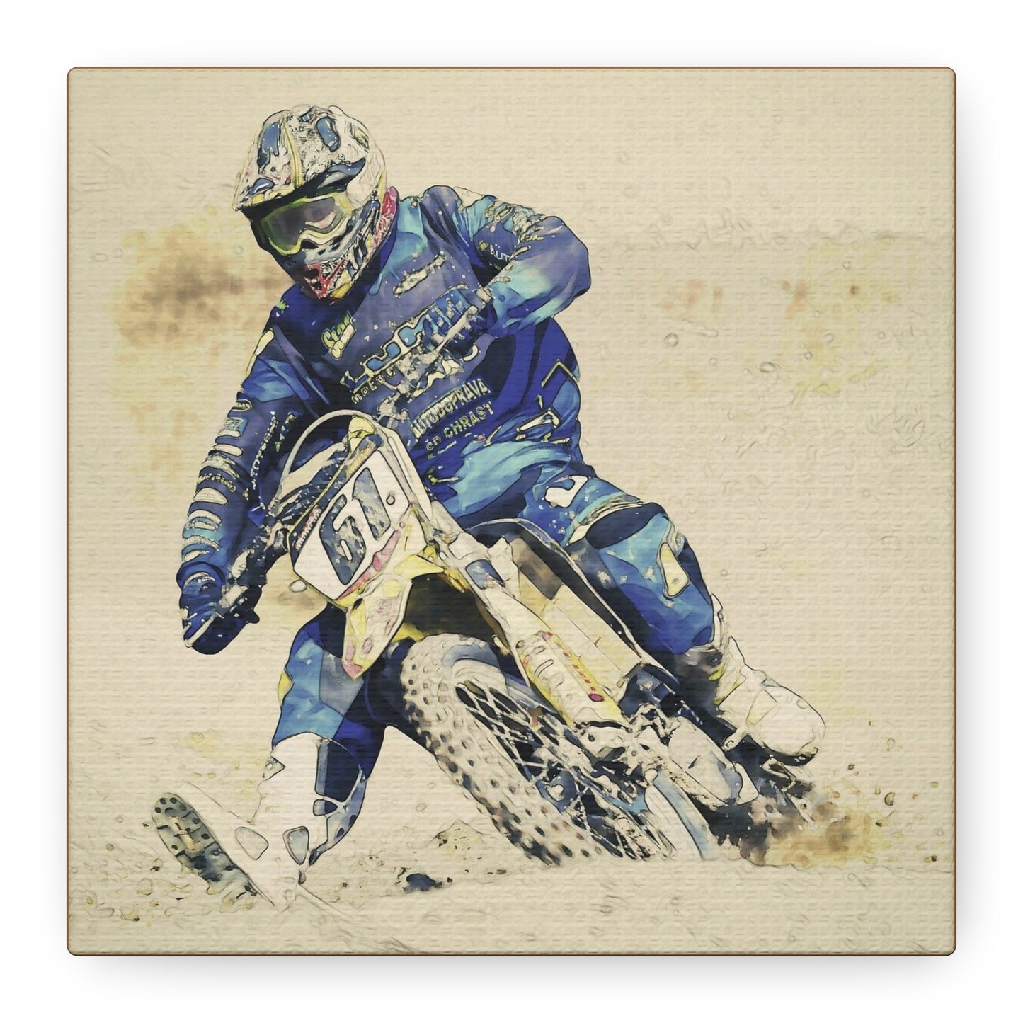 Motocross Matte Canvas, Stretched, 1.25"