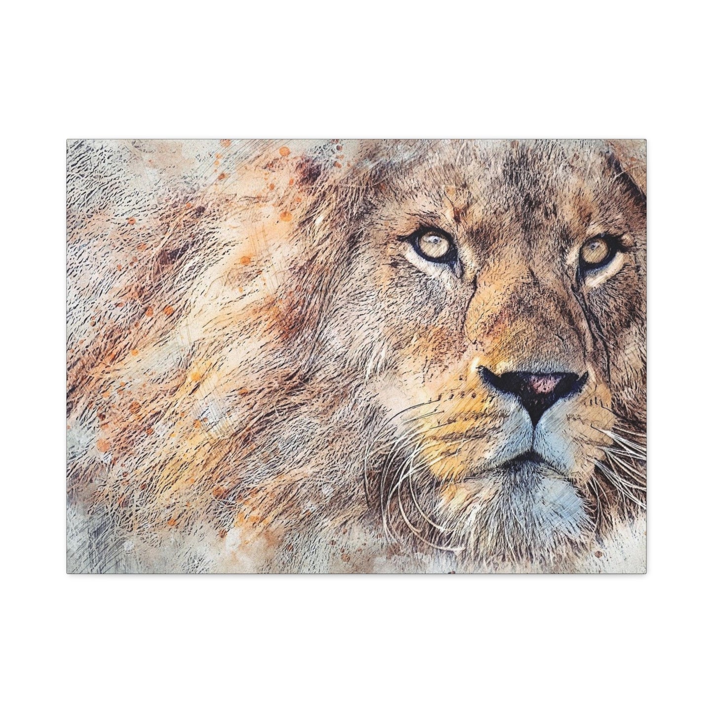 Lion Matte Canvas, Stretched, 1.25"
