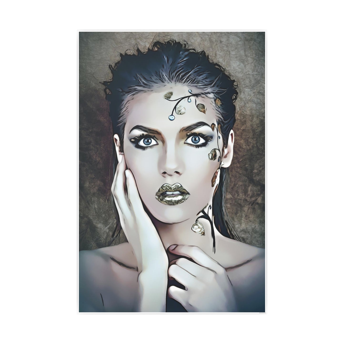Woman Portrait Photo Art Paper Posters