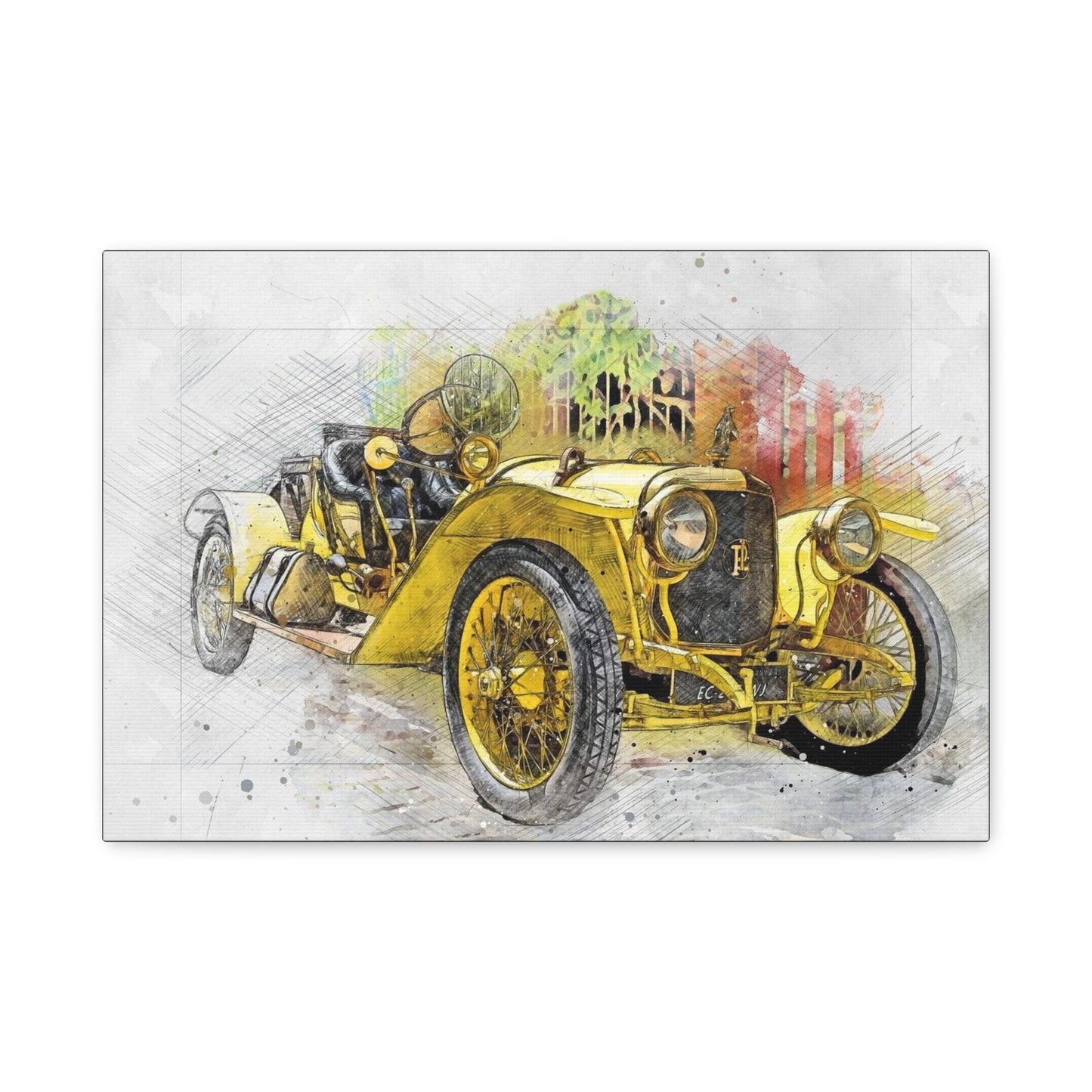 Car Matte Canvas, Stretched, 1.25"