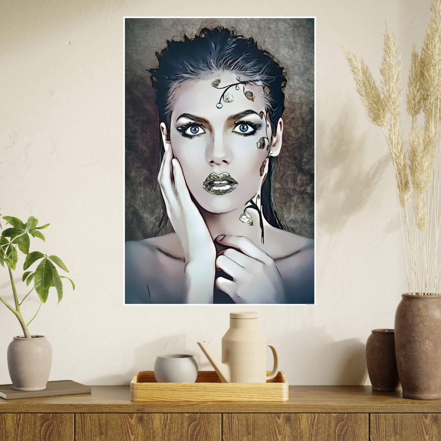 Woman Portrait Photo Art Paper Posters