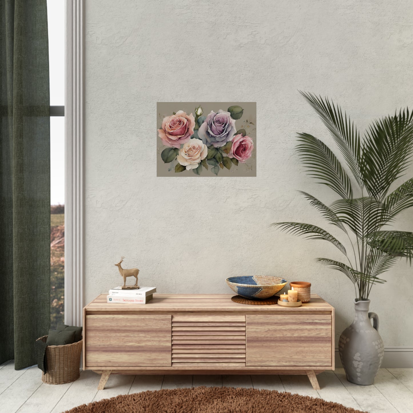 Roses AI Gen Rolled Posters